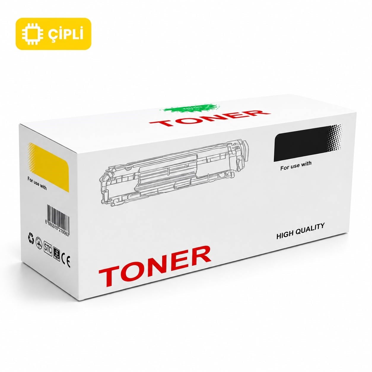 HP 206X W2112X Muadil Sarı Toner  |2450 Sayfa  | Cipli