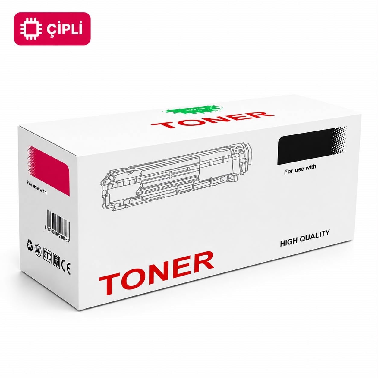 HP 206X W2113X Muadil Kırmızı (Magenta) Toner | Çipli | 2450 Sayfa