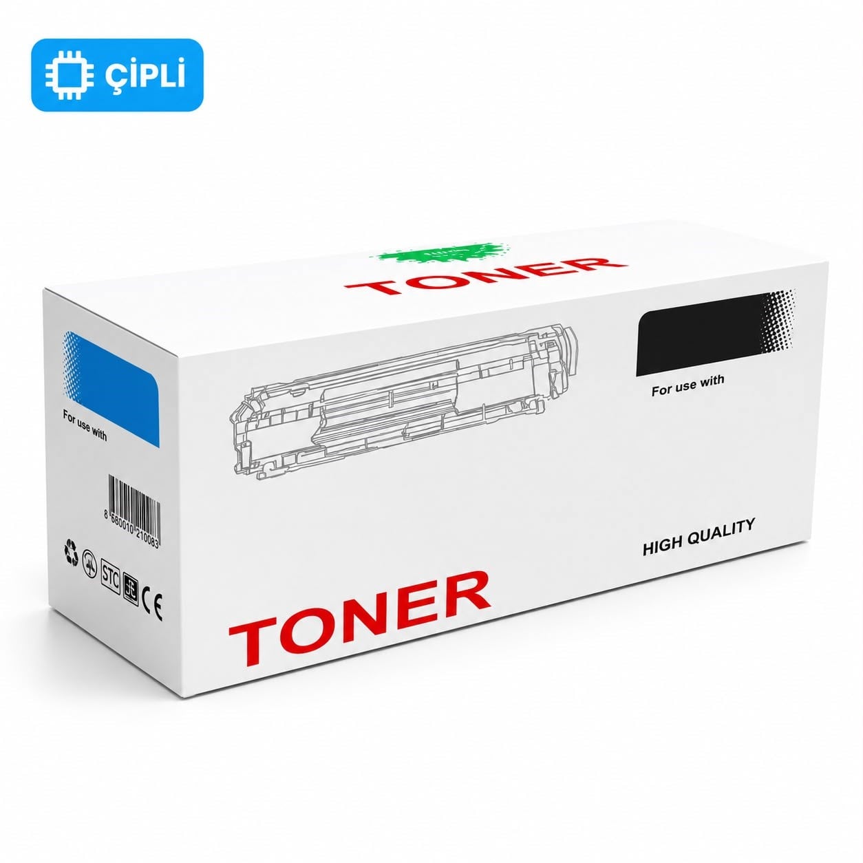 HP 206X W2111X Çipli Muadil Mavi Toner (2450 sayfa )