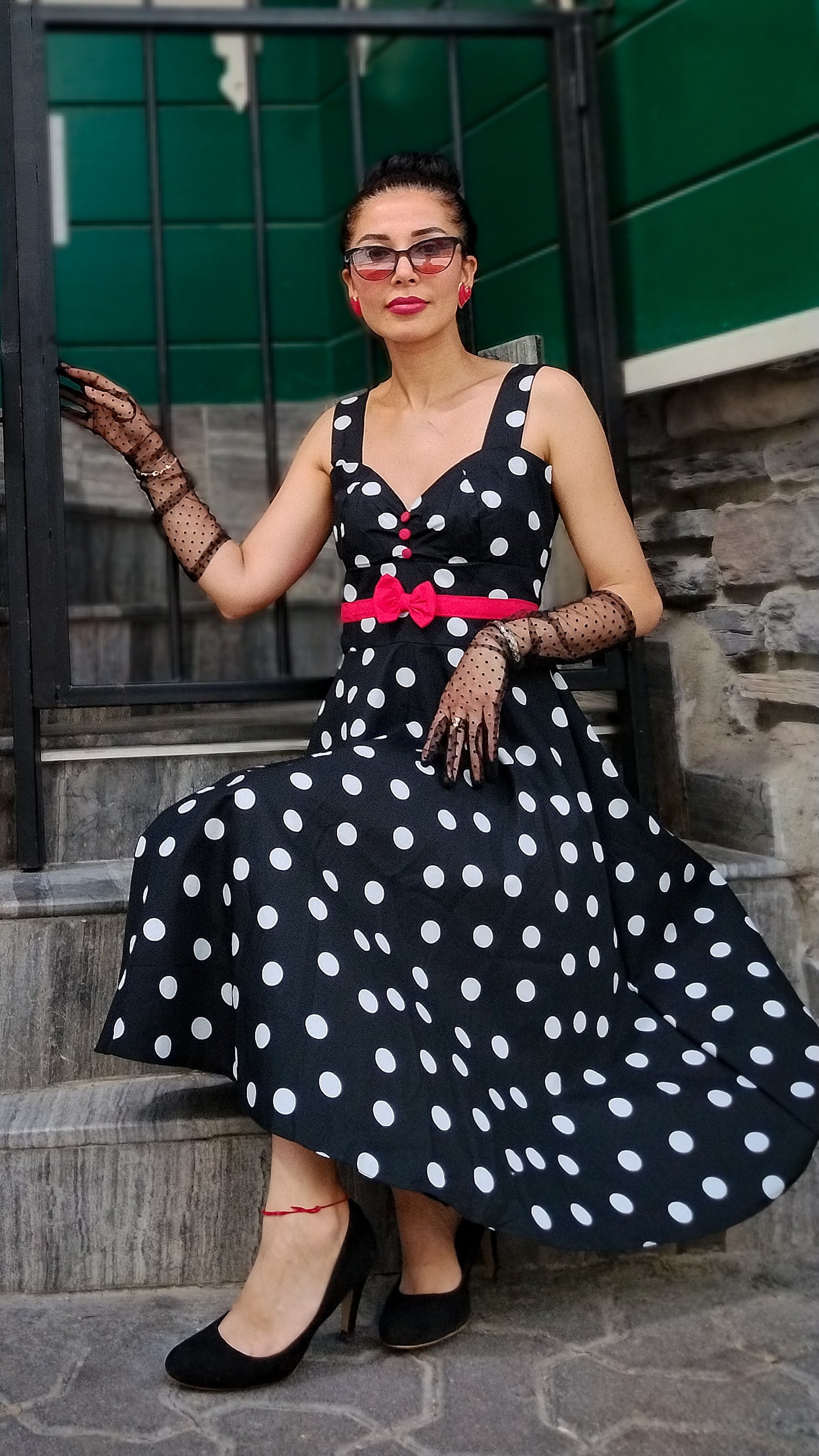 Cindy Puantiyeli Elbise