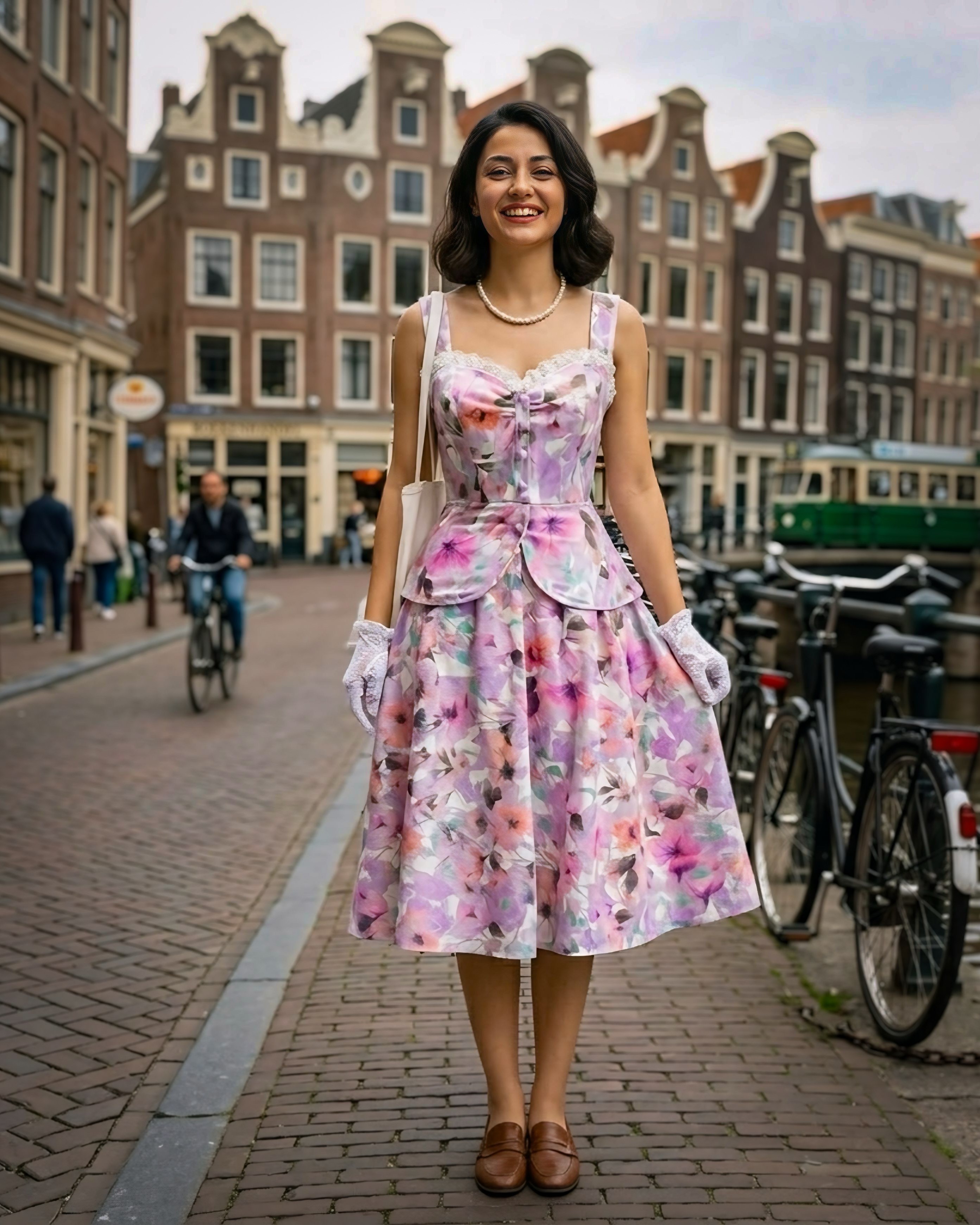 Fiona Pembe Elbise