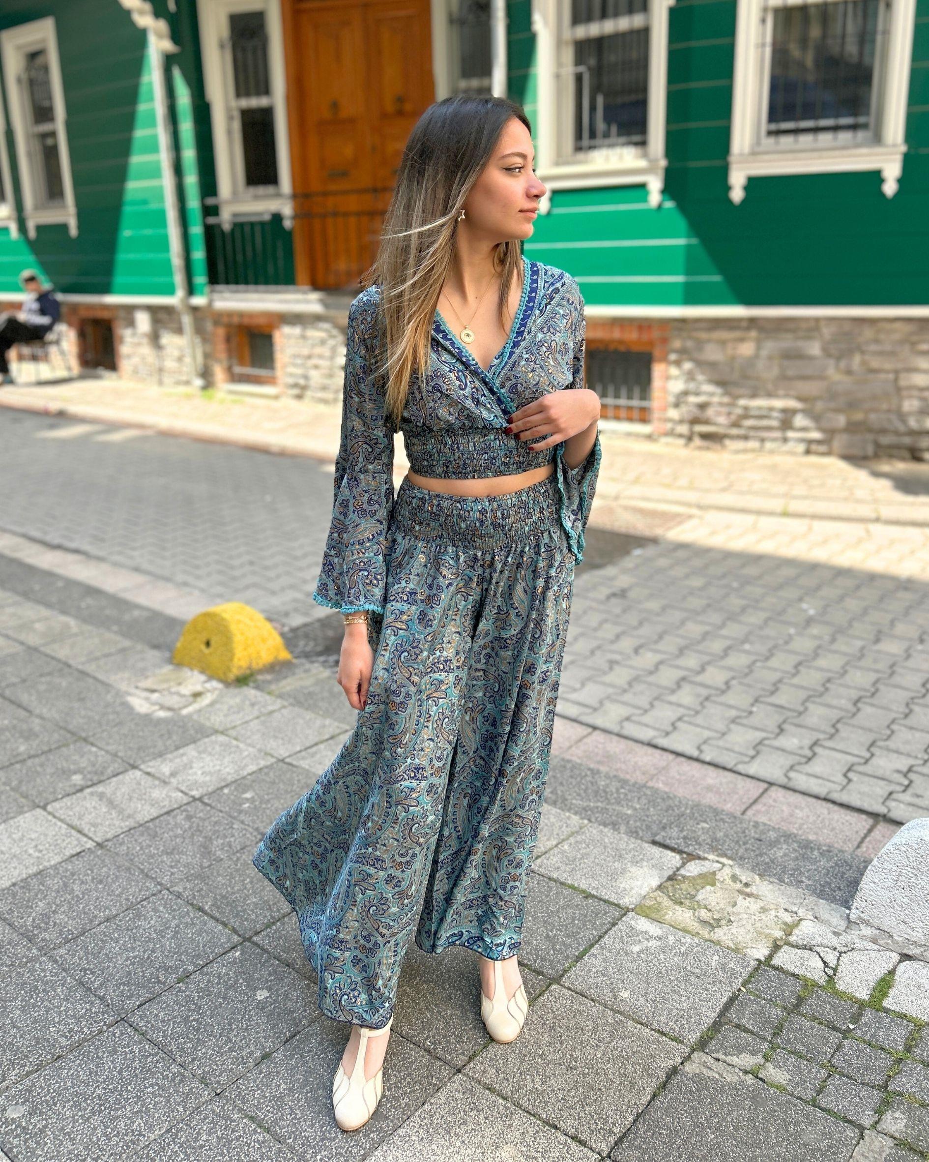 Paisley Desenli Bohem Takım