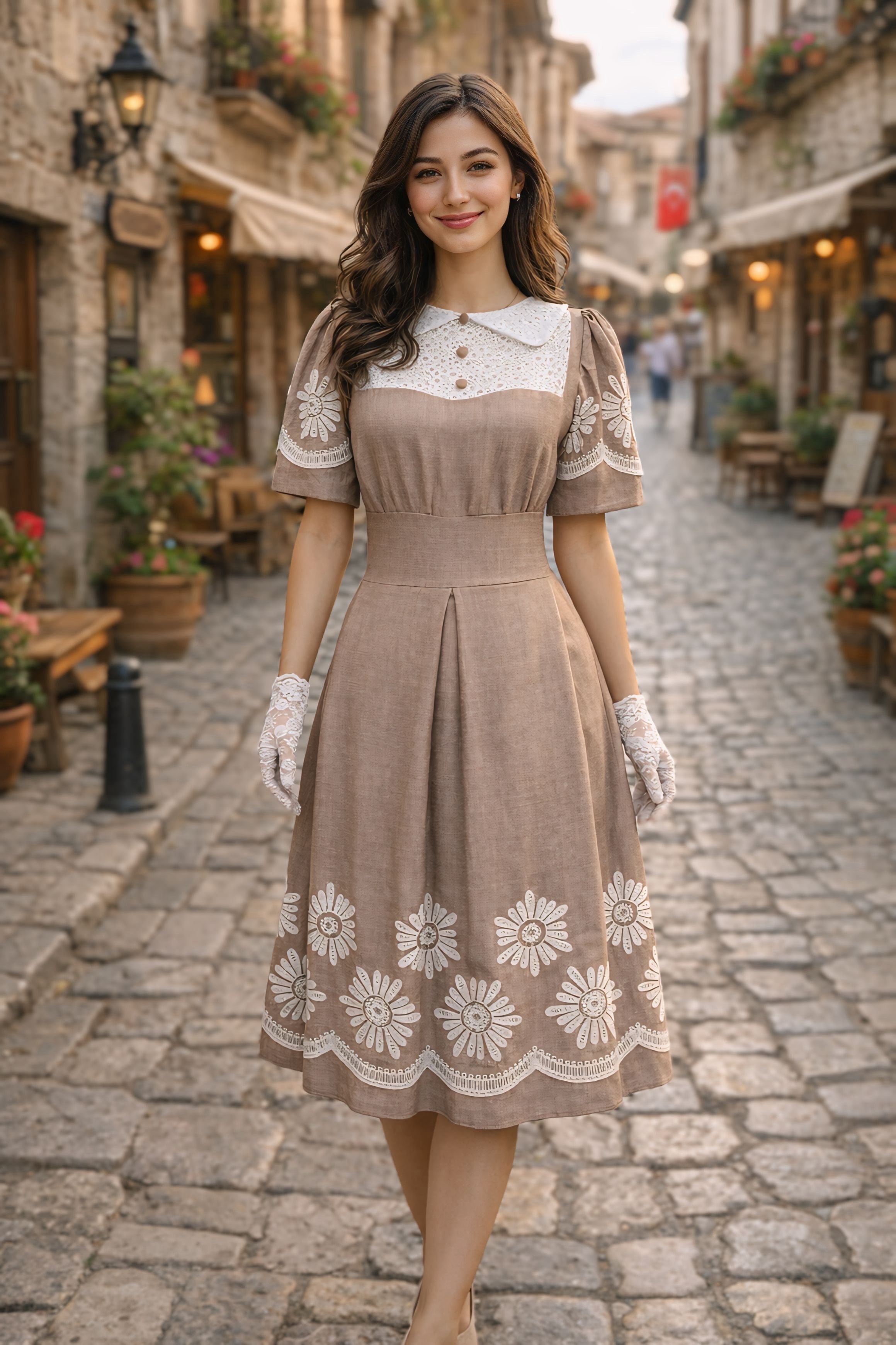 Romina Beyaz Elbise