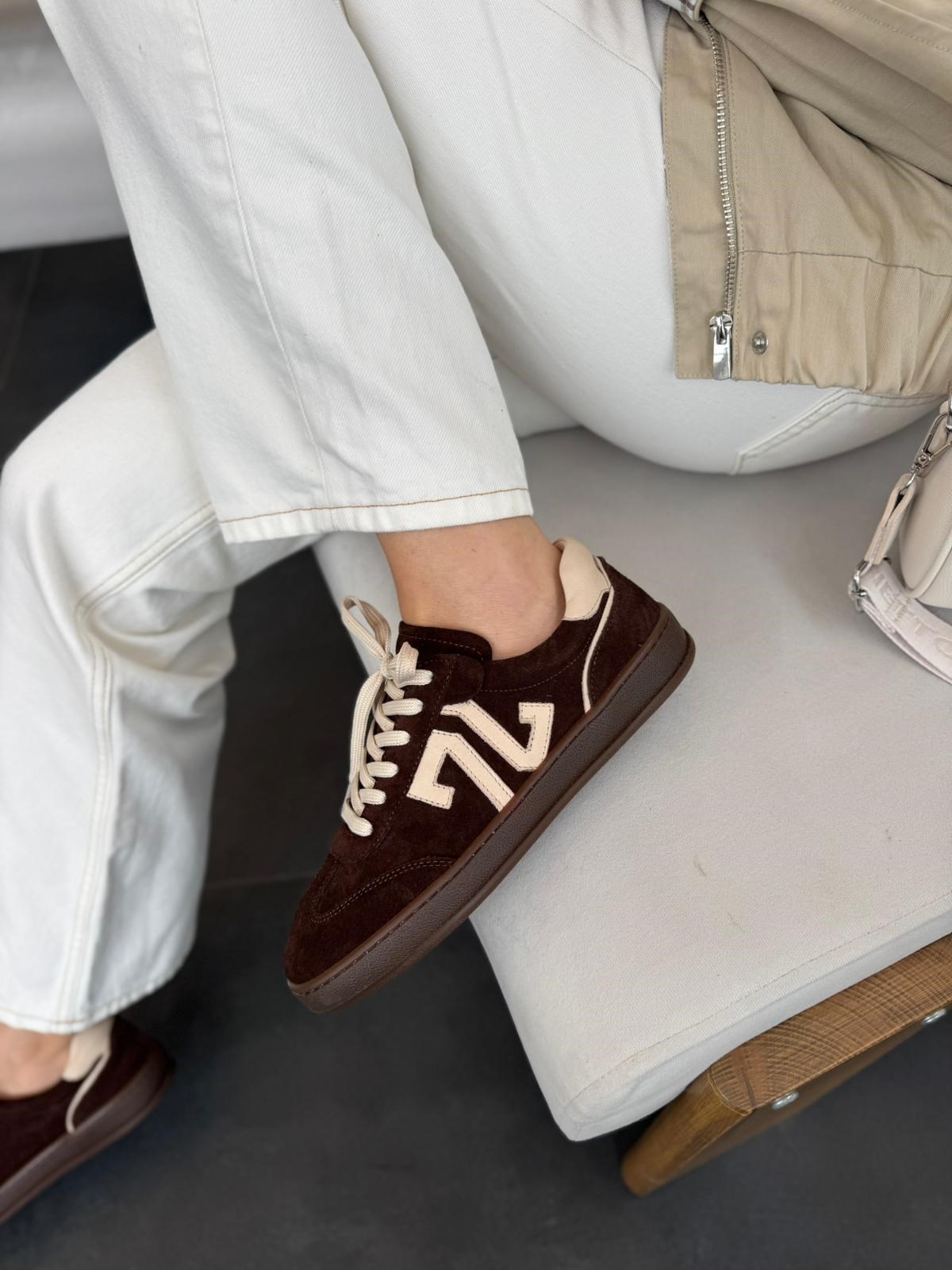 7826 KAHVERENGİ SÜET DERİ SNEAKER