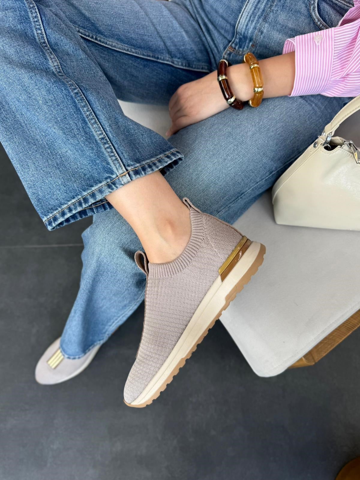 7968 VİZON TRİKO COMFORT SNEAKER