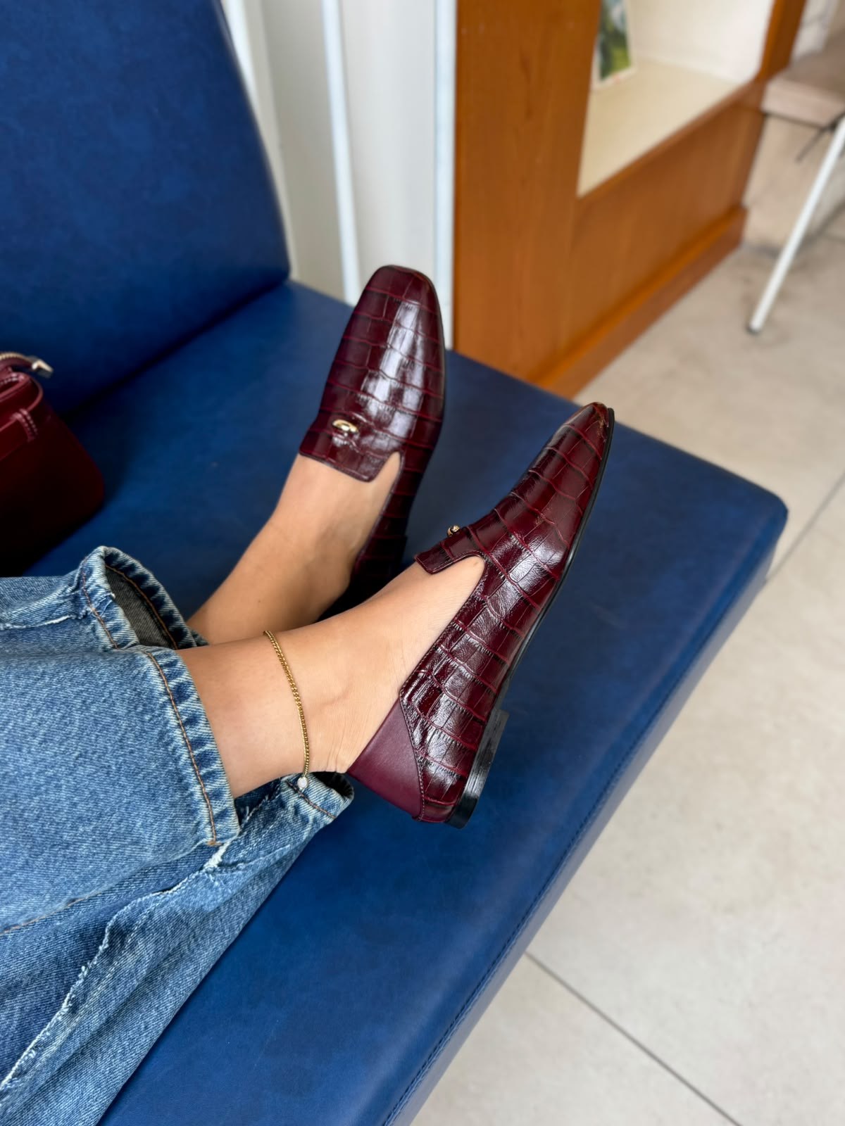 8097 BORDOCROCO DERİ LOAFER AYAKKABI