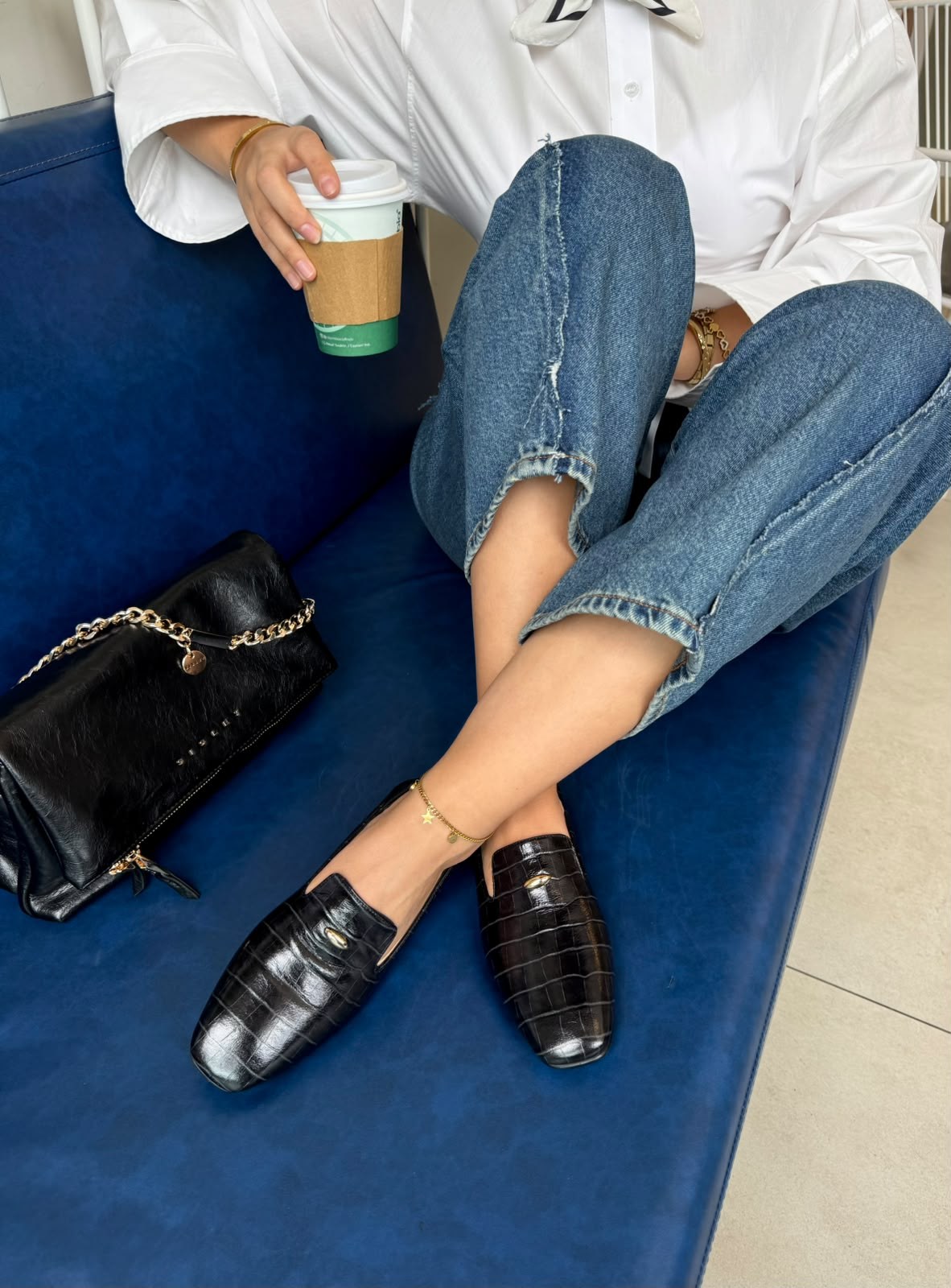 8097 SİYAHCROCO DERİ LOAFER AYAKABI