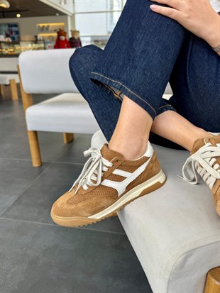 7835 TÜTÜN SÜET DERİ SNEAKER AYAKKABI