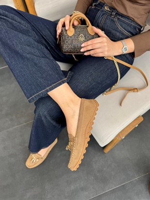 7842 TÜTÜN SÜET DERİ PÜSKÜLLÜ LOAFER AYAKKABI