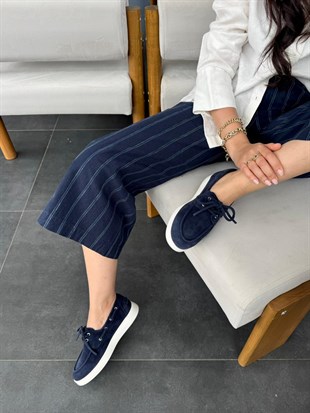 8003 LACİVERT SÜET DERİ AYAKKABI