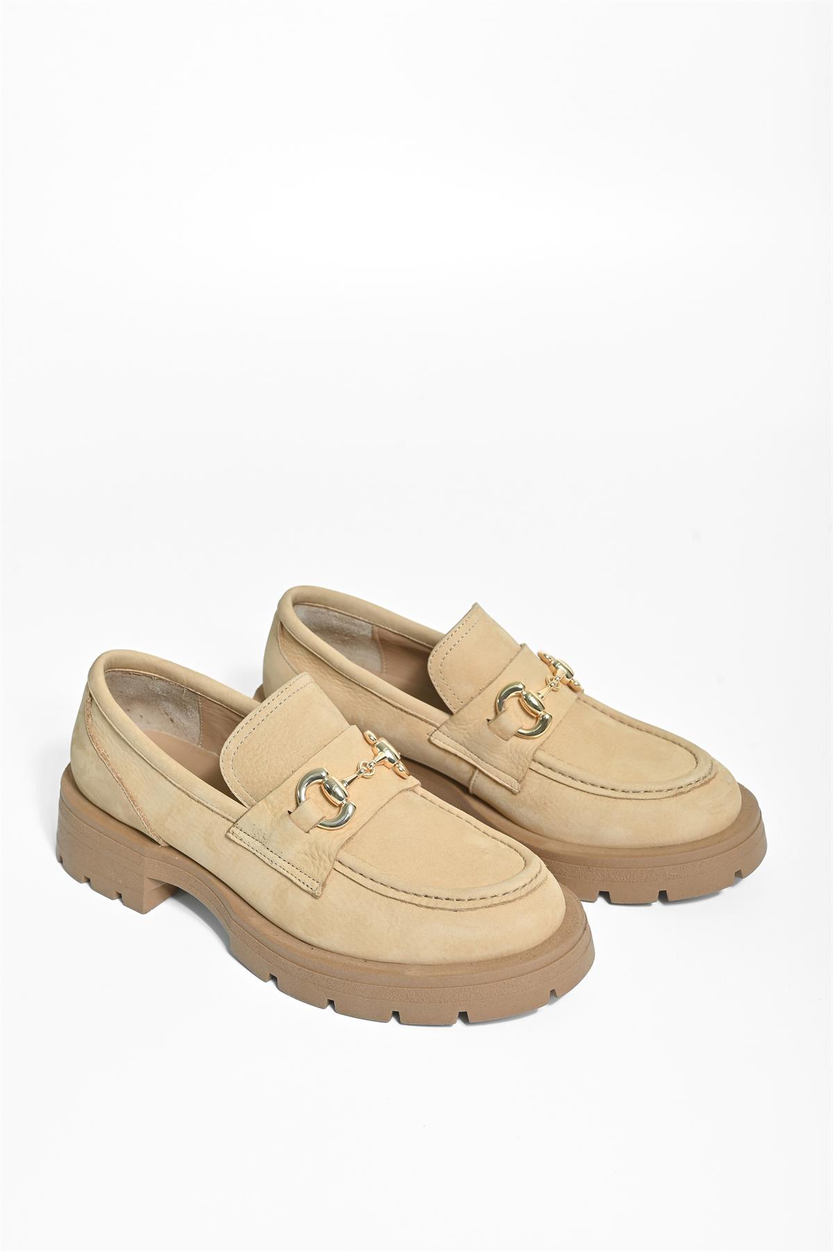 6228 KADIN BEJ NUBUK LOAFER
