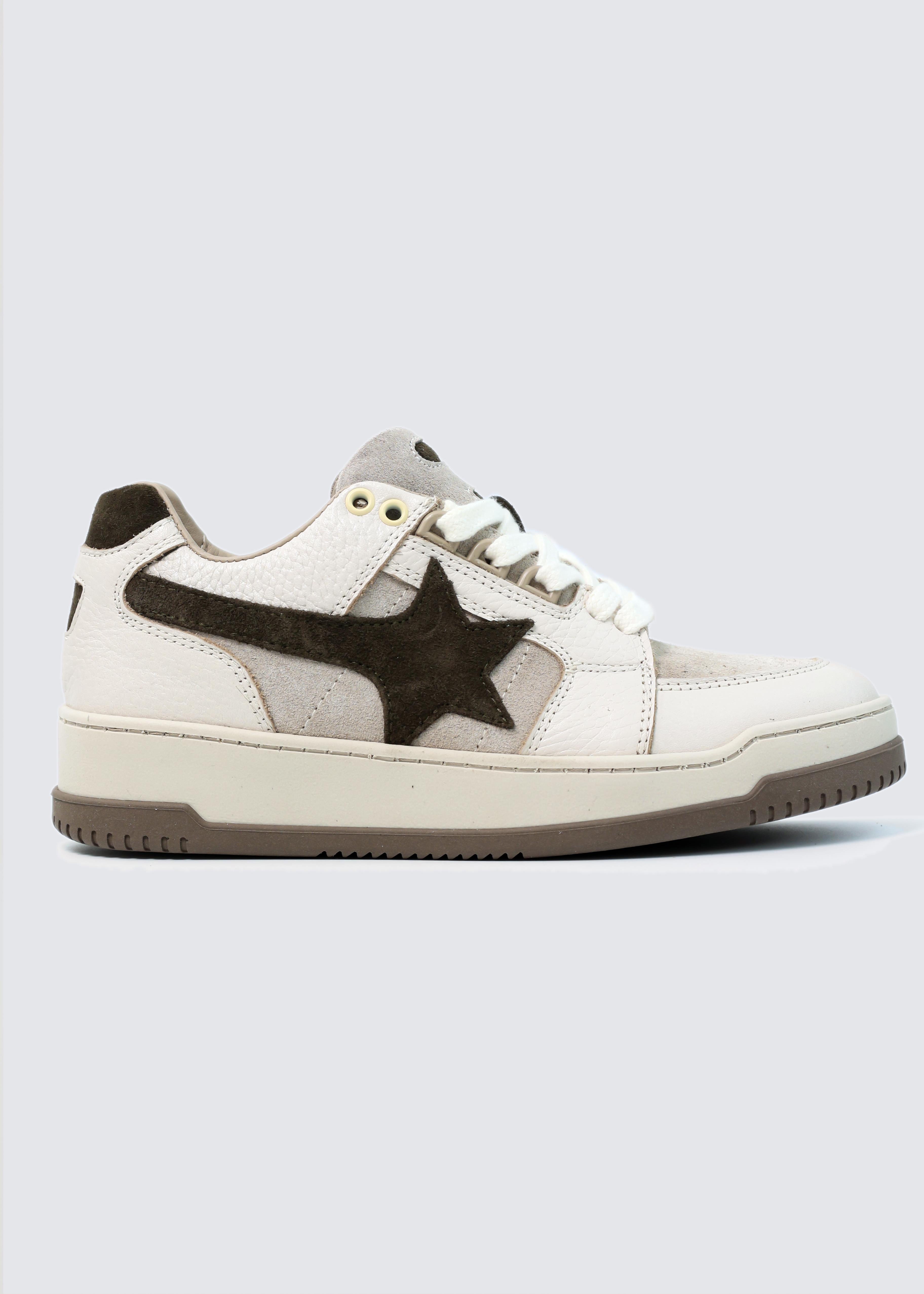 6462 BEJ DERİ YILDIZ SNEAKER