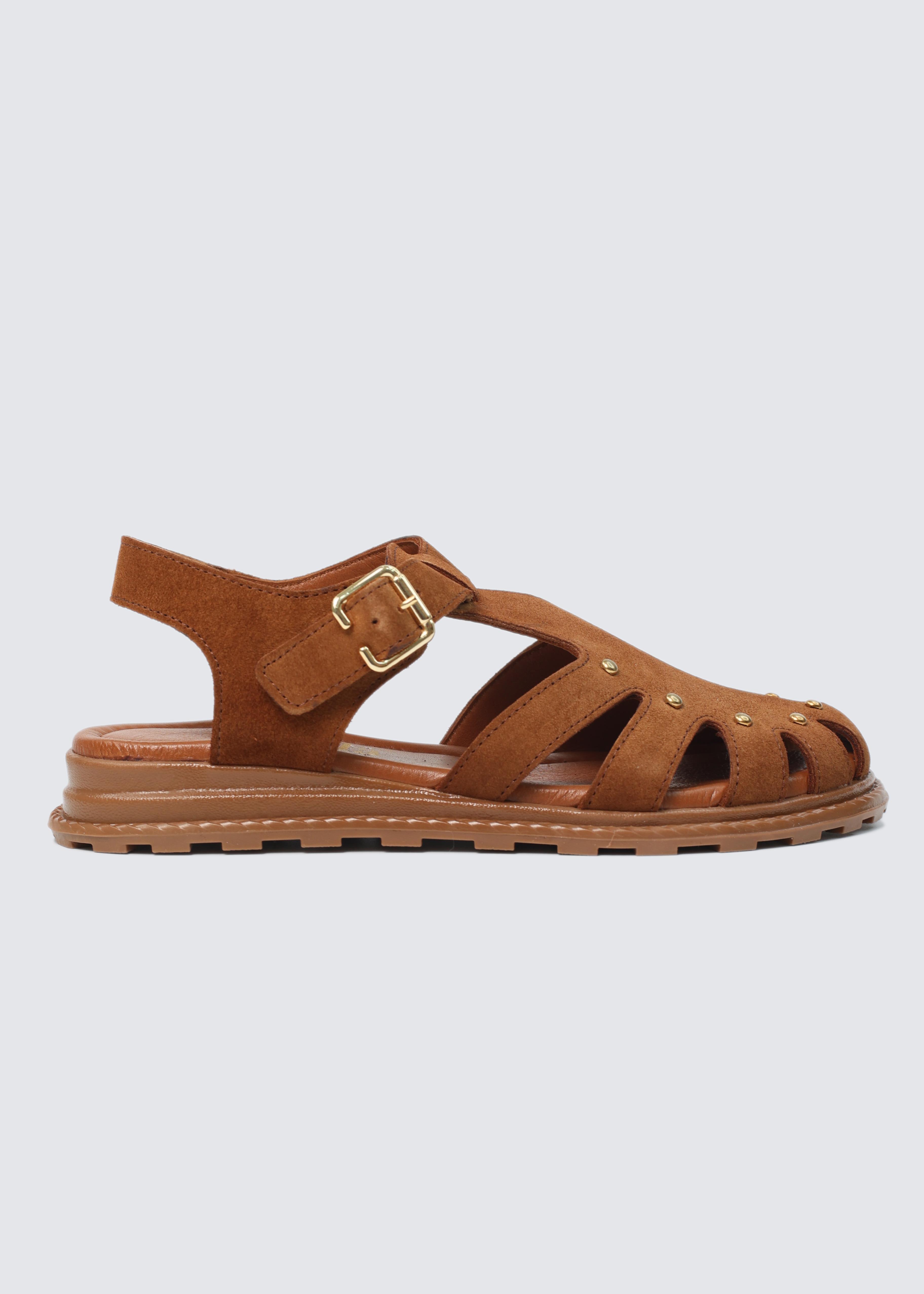 6471 TABA SÜET BURUN KAPALI SANDALET