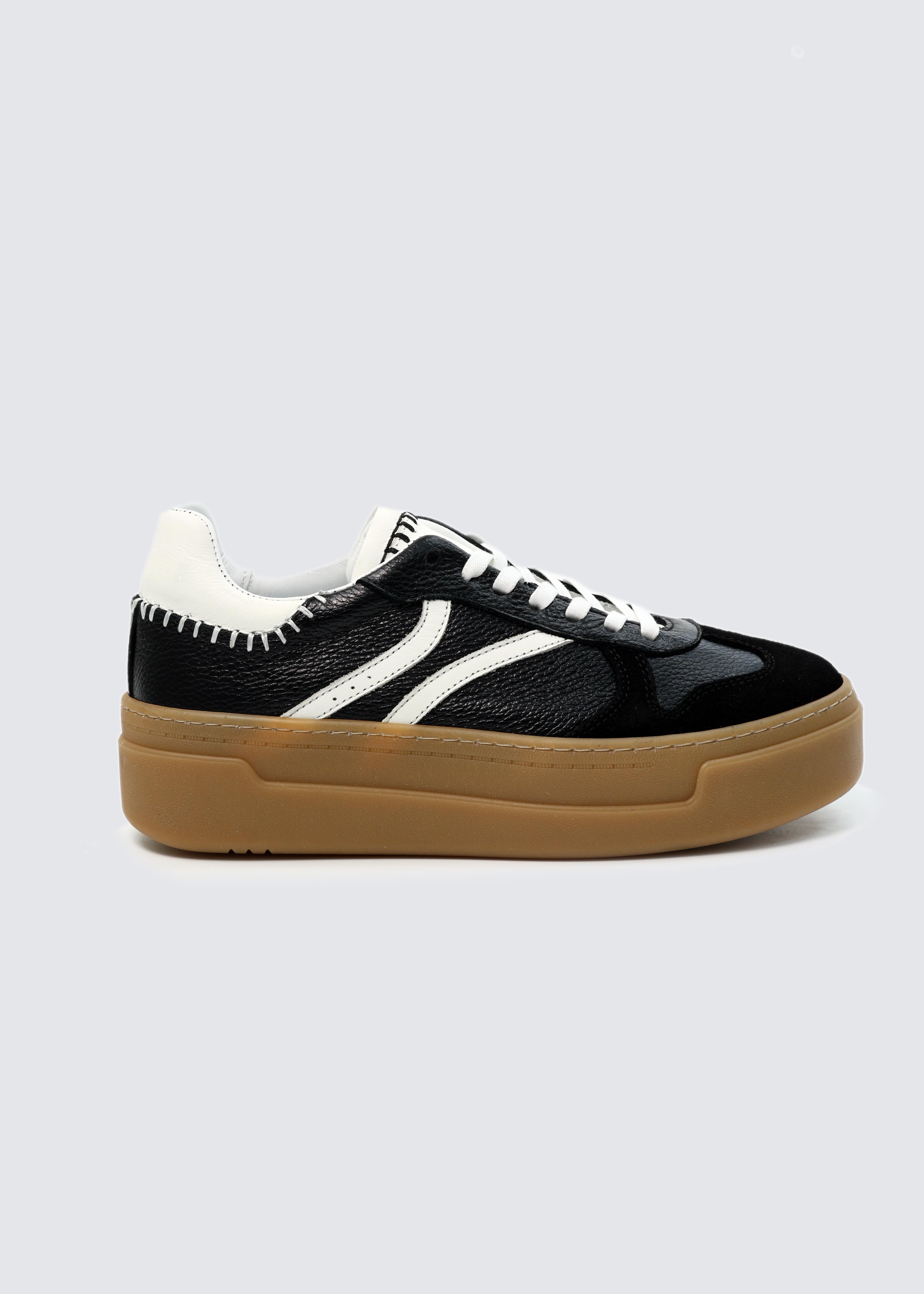 7172 SİYAH DERİ SNEAKER