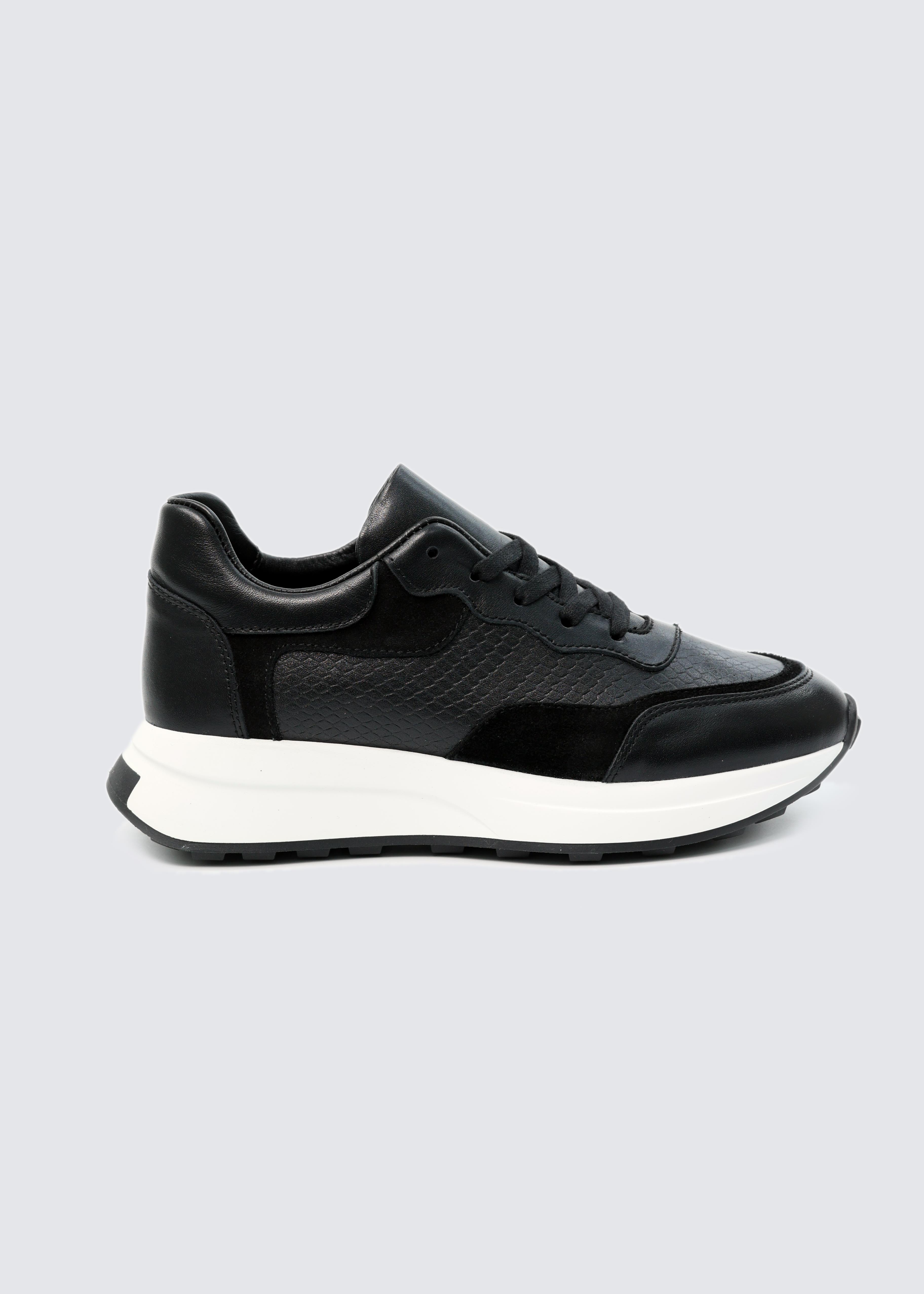 7181 SİYAH DERİ SNEAKER