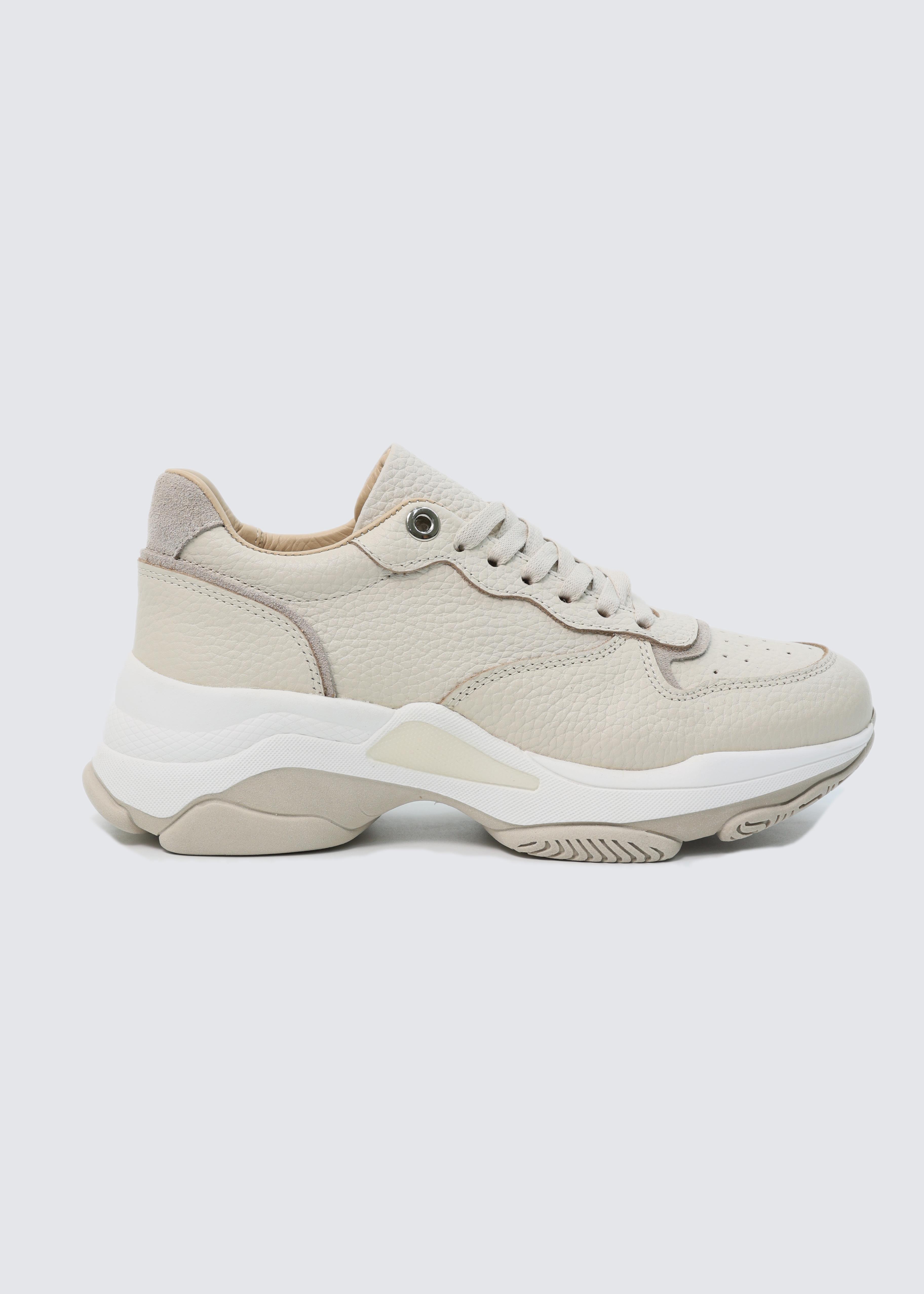 7184 BEJ DERİ SNEAKER