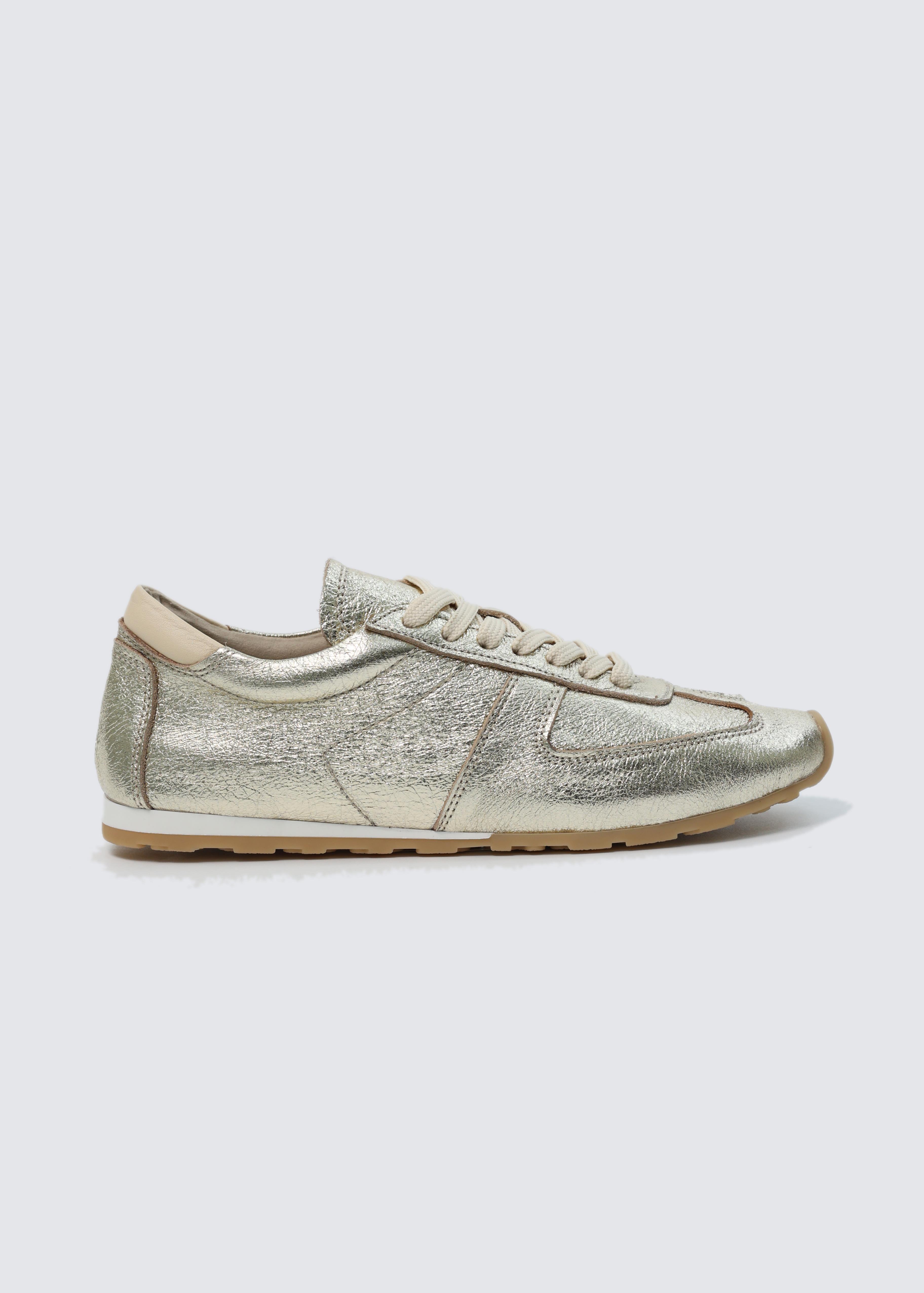 7197 GOLD DERİ İNCE TABAN SNEAKER