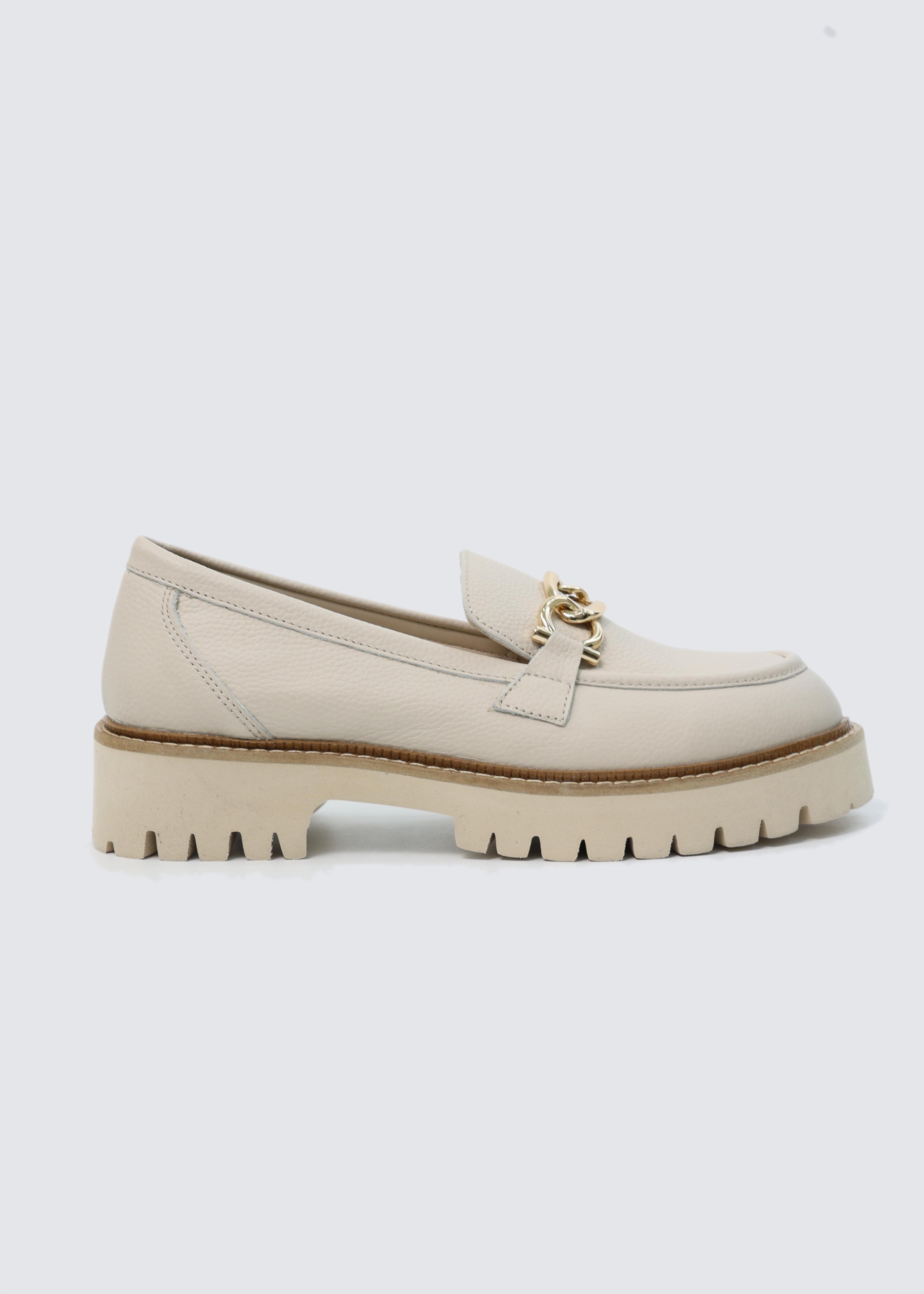 7248 BEJ DERİ YÜKSEK TABAN LOAFER