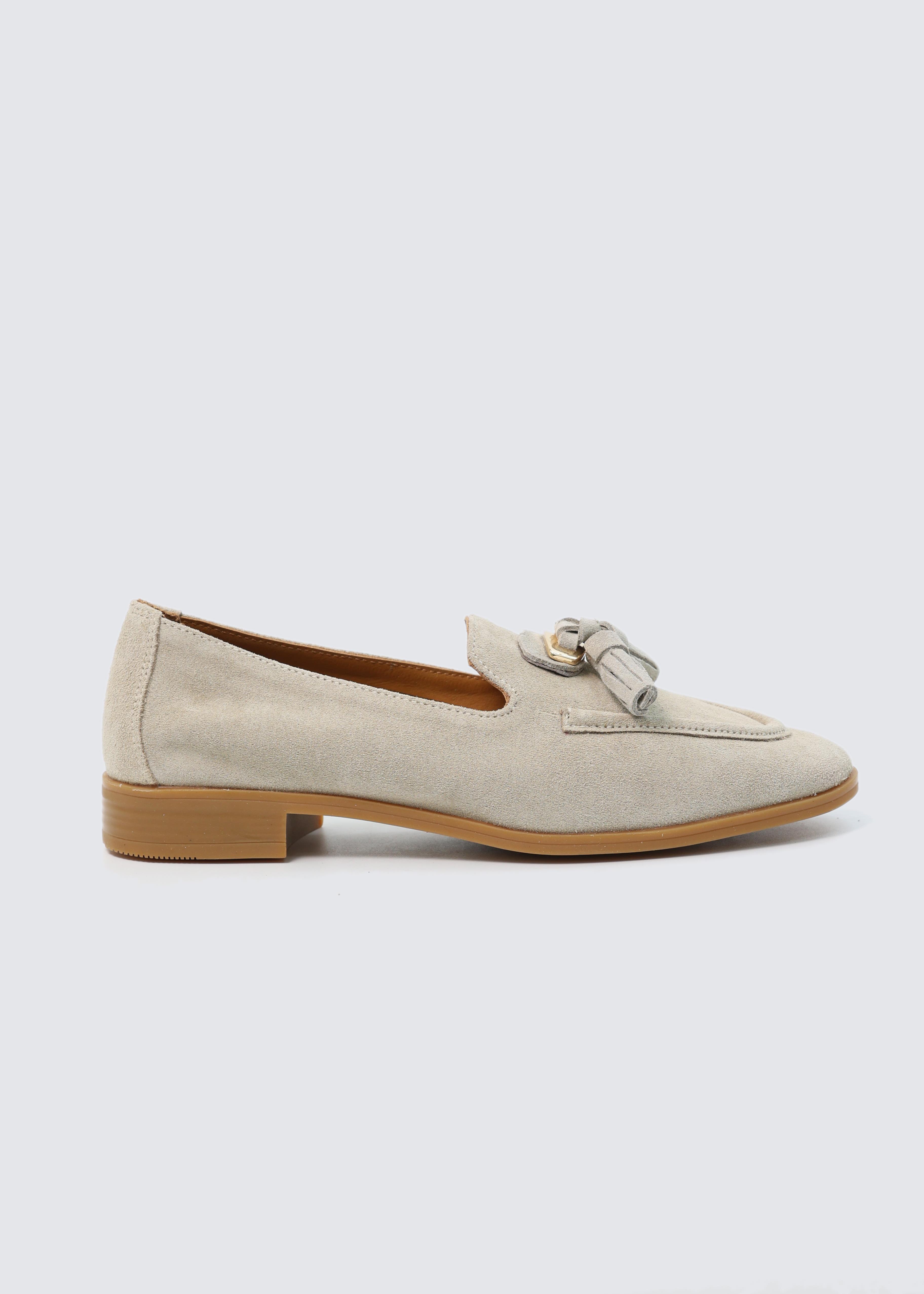 7288 BEJ SÜET DERİ PÜSKÜLLÜ LOAFER