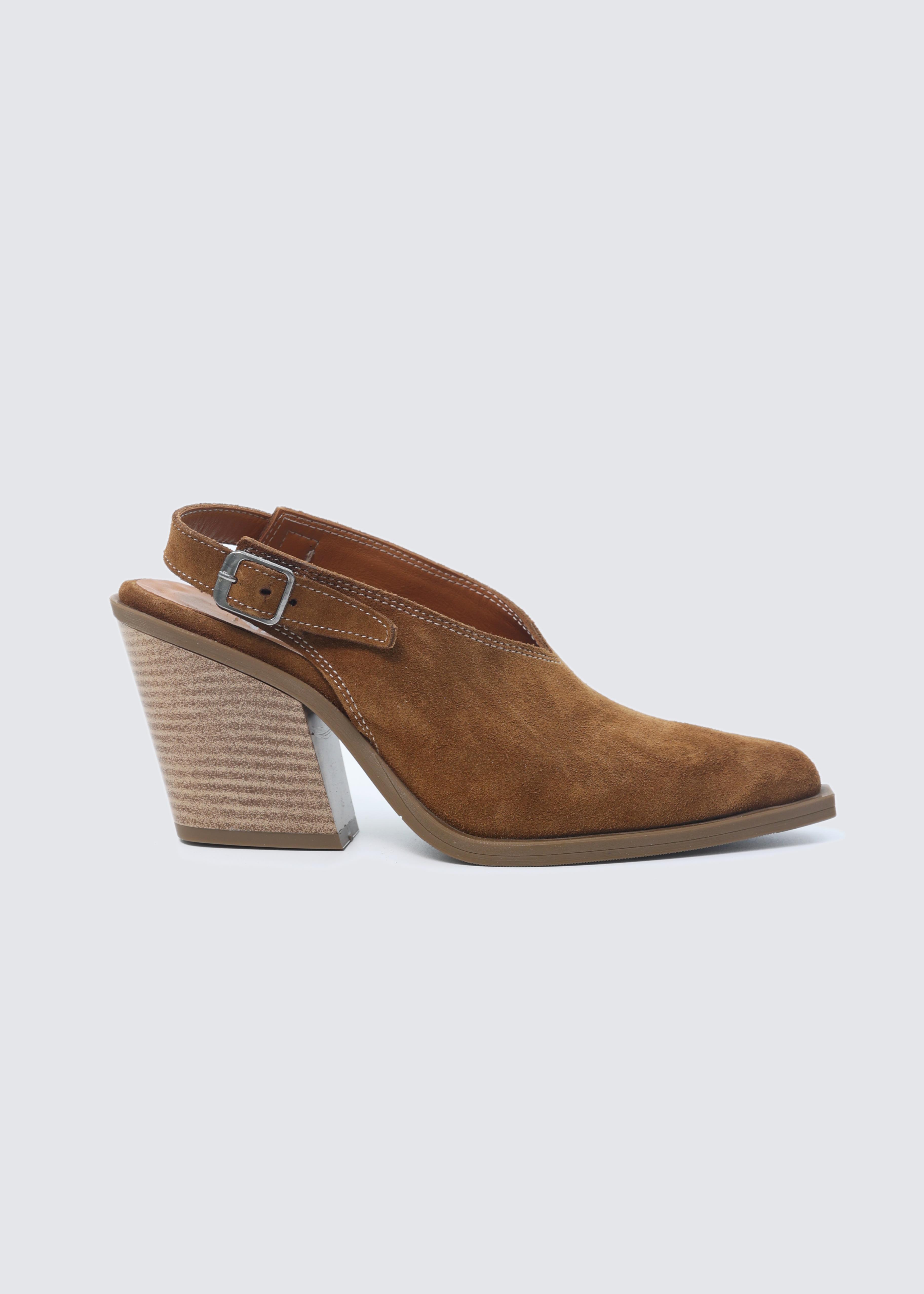 7305 TABA SÜET DERİ WESTERN SABO SANDALET