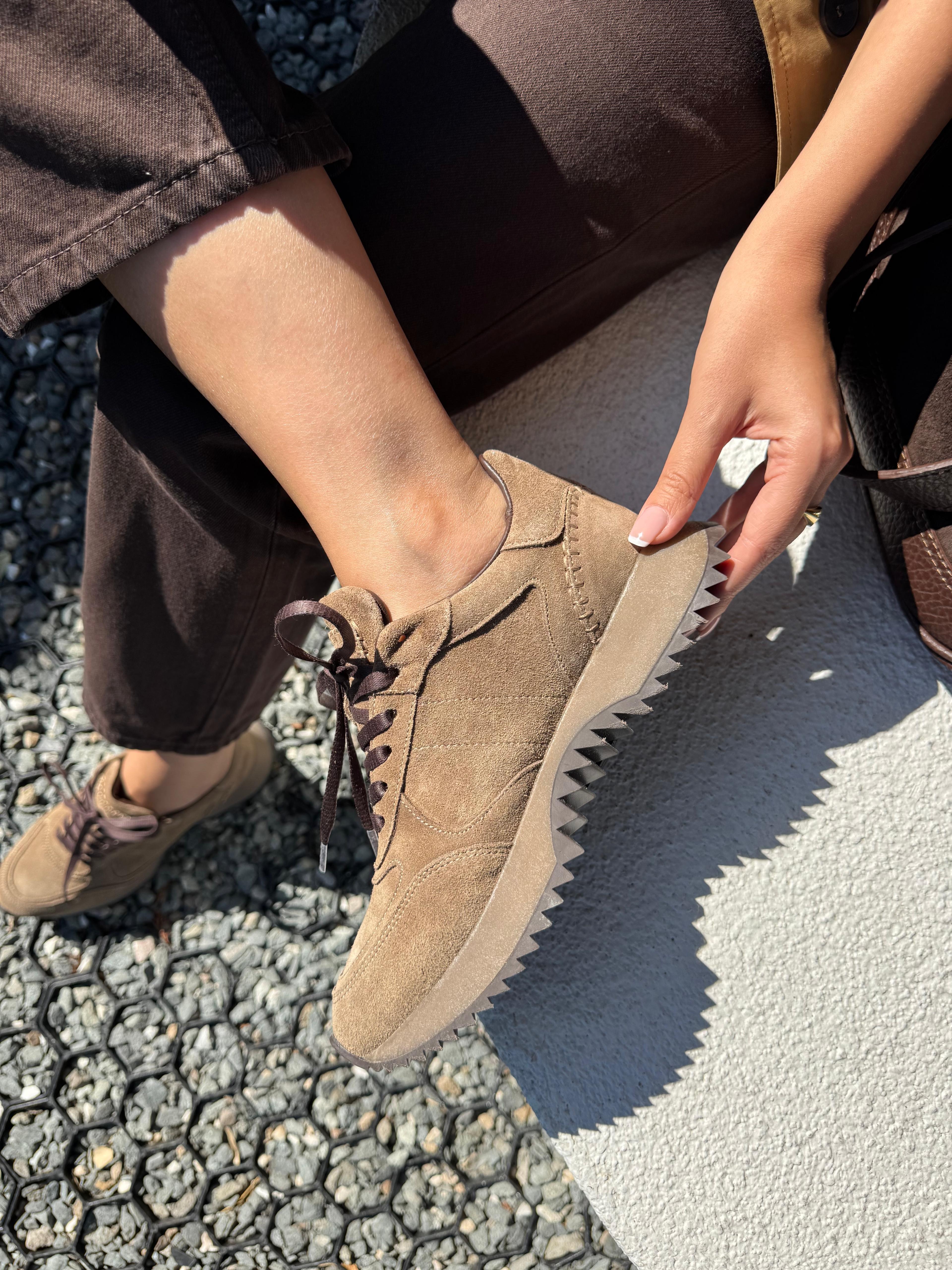 7553 TÜTÜN SÜET DERİ SNEAKER