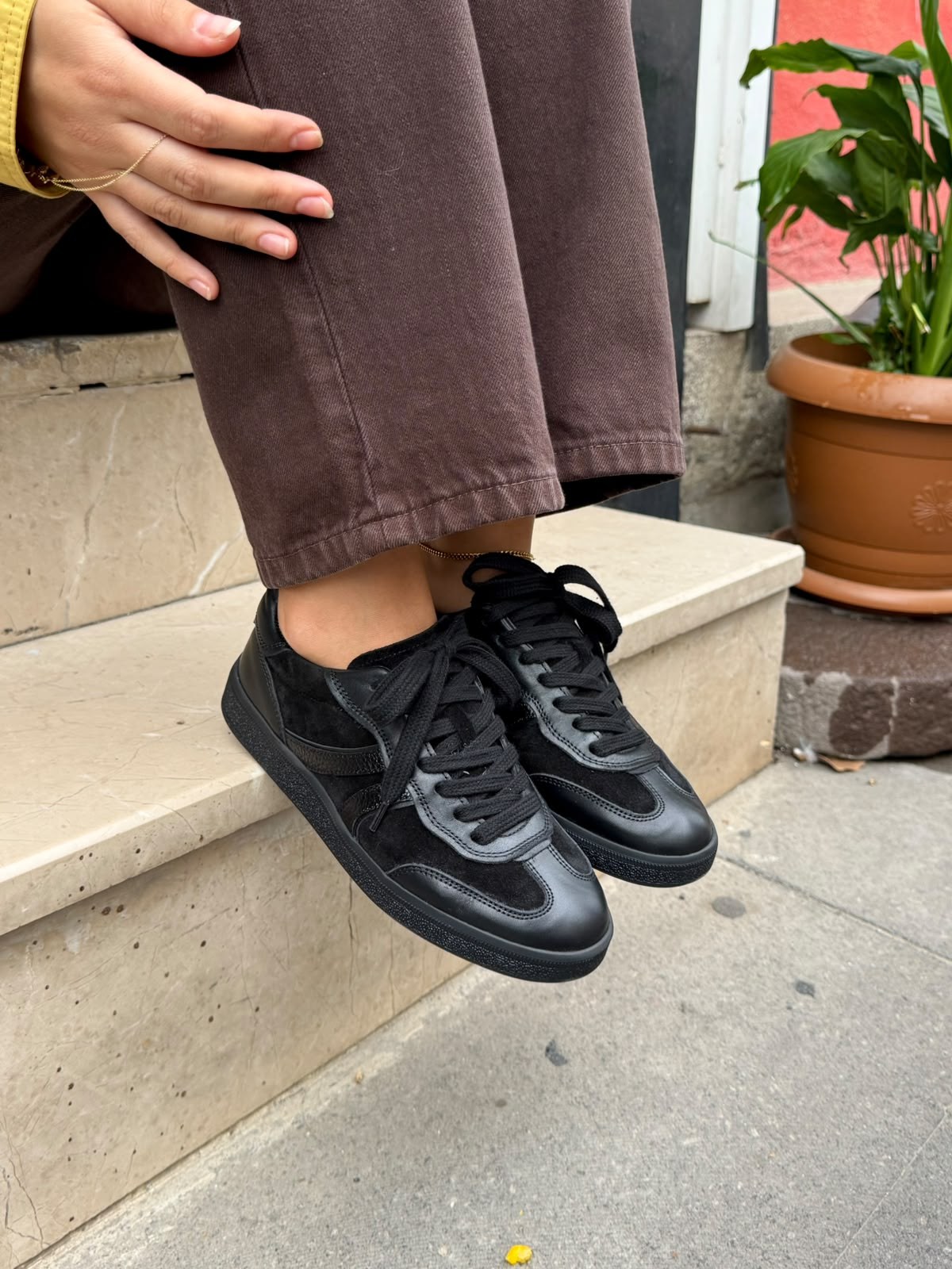 8146 SİYAH DERİ SNEAKER AYAKKABI