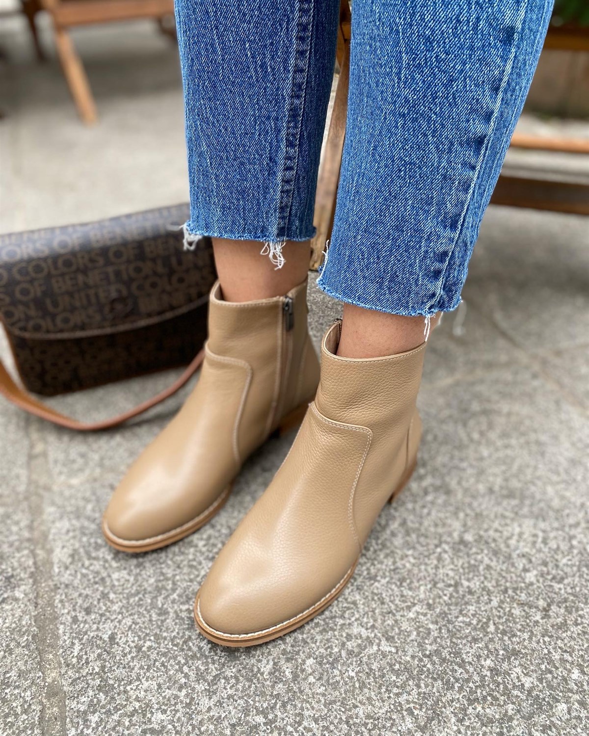 VİZON GERÇEK DERİ 5579 KADIN FERMUARLI BOT