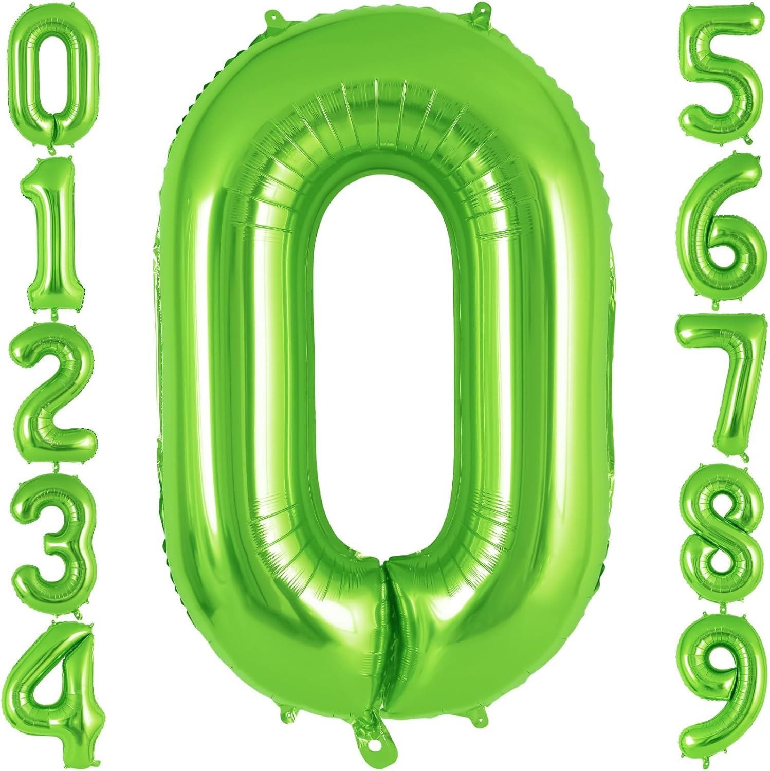 0 Rakam Açık Yeşil Folyo Balon 32-34