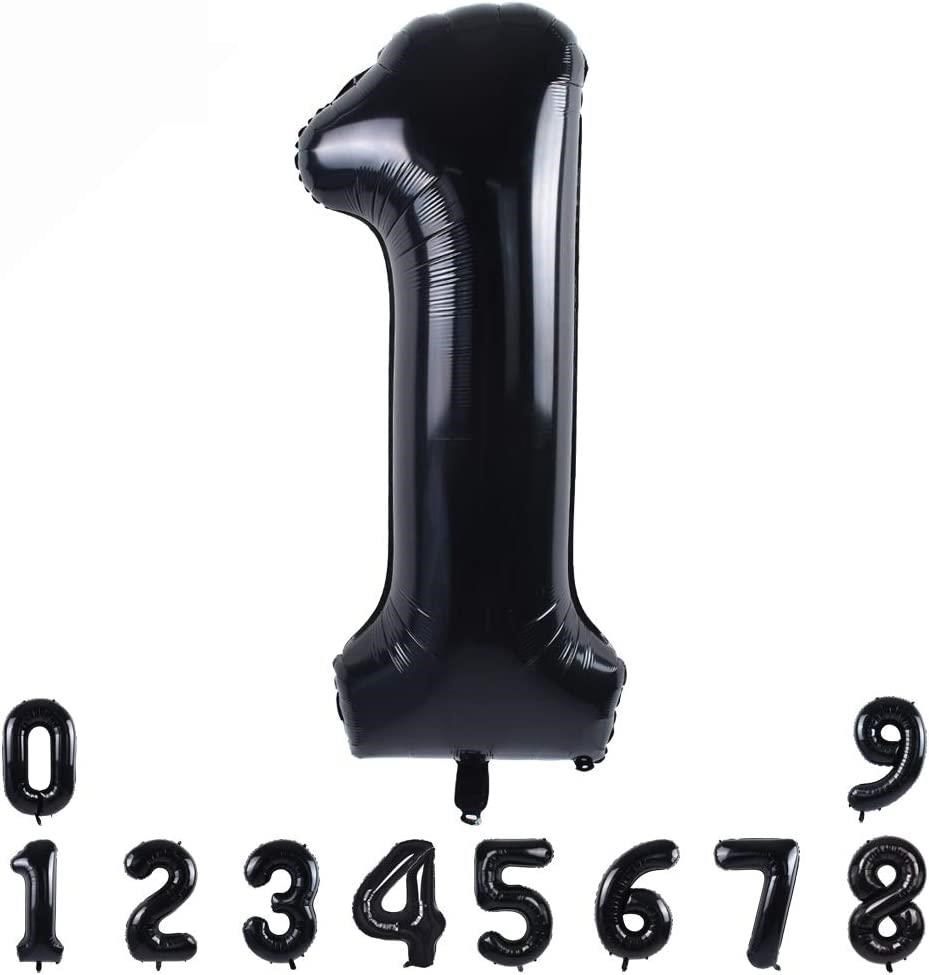 1 Siyah Rakam Folyo Balon 34