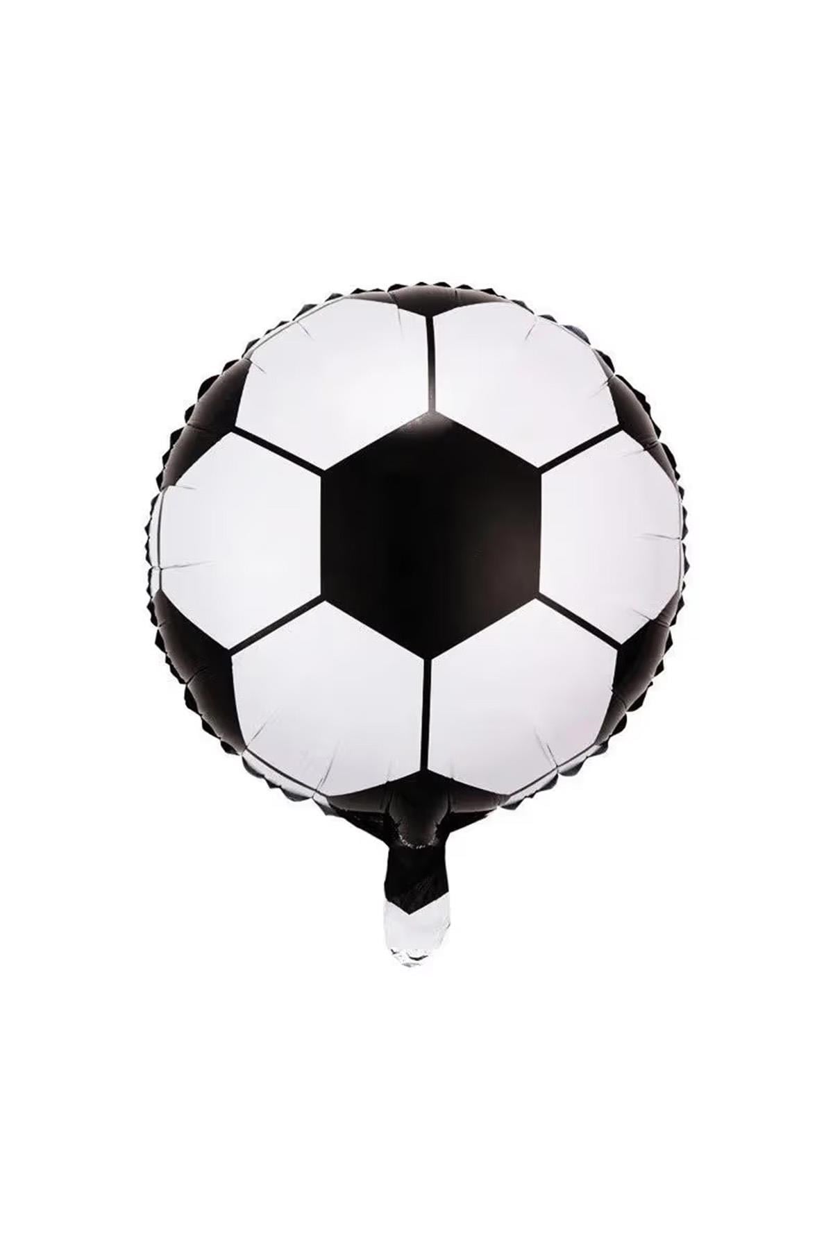 18 inç Siyah Beyaz Futbol Topu Folyo Balon-45 cm
