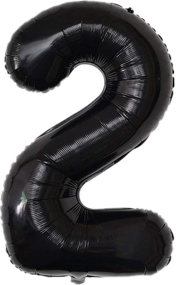 2 Siyah Rakam Folyo Balon 34