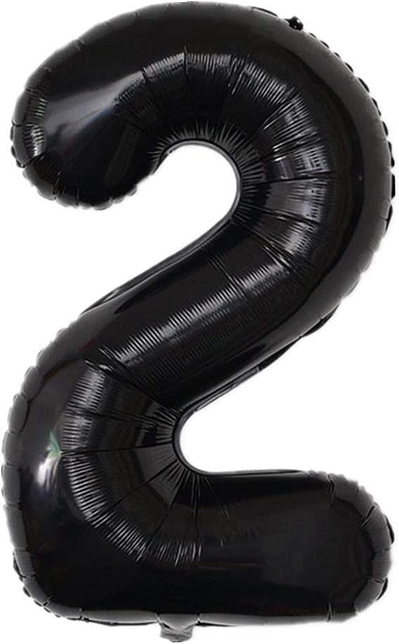 2 Siyah Rakam Folyo Balon 34