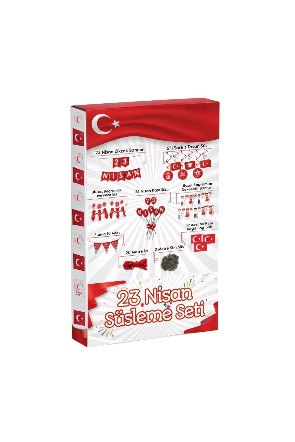 23 Nisan Süsleme Seti – Ulusal Egemenlik ve Çocuk Bayramı Parti Dekorasyon Paketi