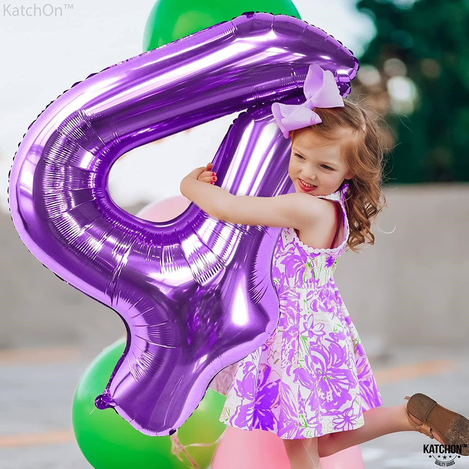 4 Dört Rakam Mor Folyo Balon 32