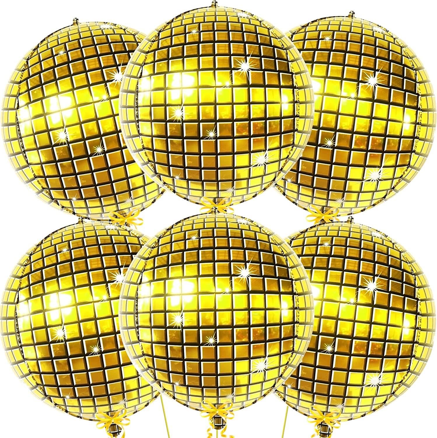 4D Büyük Boy Gold Disko Küre Folyo Balon  22