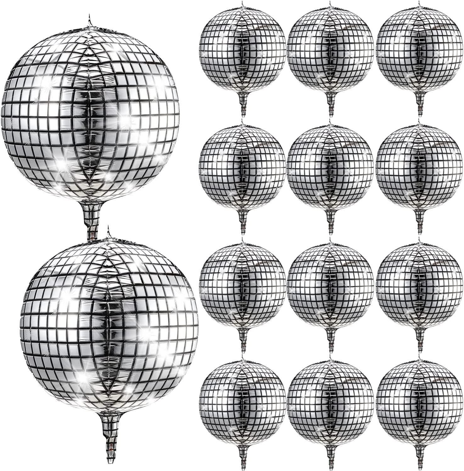 4D Büyük Boy Gümüş Disko Küre Folyo Balon  22