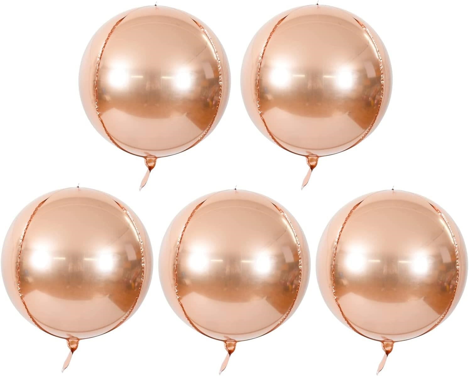 4D Büyük Boy Rose Gold Küre Folyo Balon  22