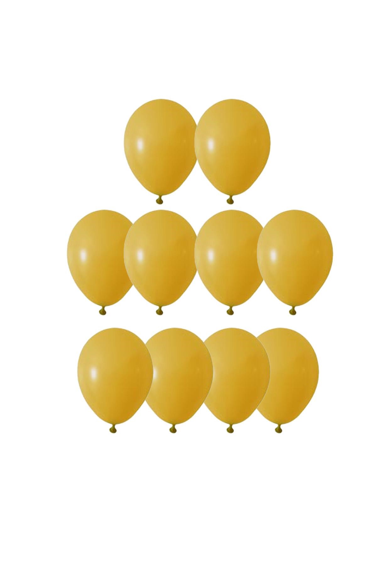 5 İnç Hardal Mini Balon 10 Adet