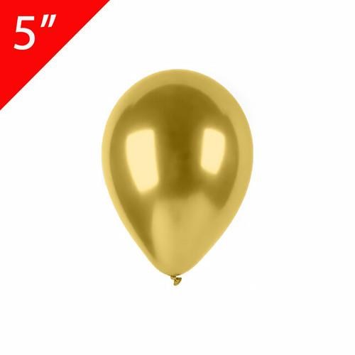 5 İnç Krom Gold Mini Balon 10 Adet