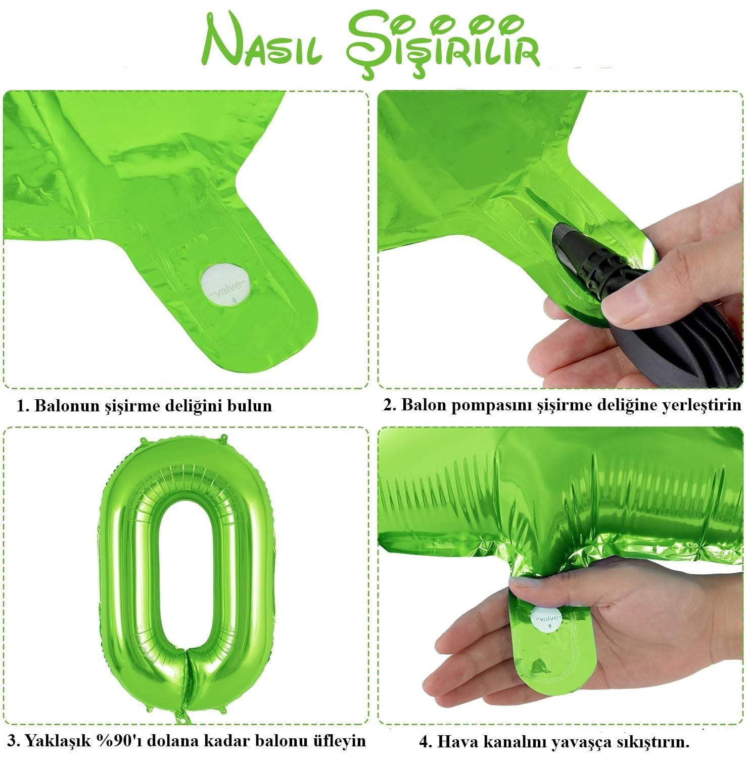 5 Yaş Dinazor Set; Rakam Folyo, 3 Adet Mini Dinazor ve 10 lu Balon