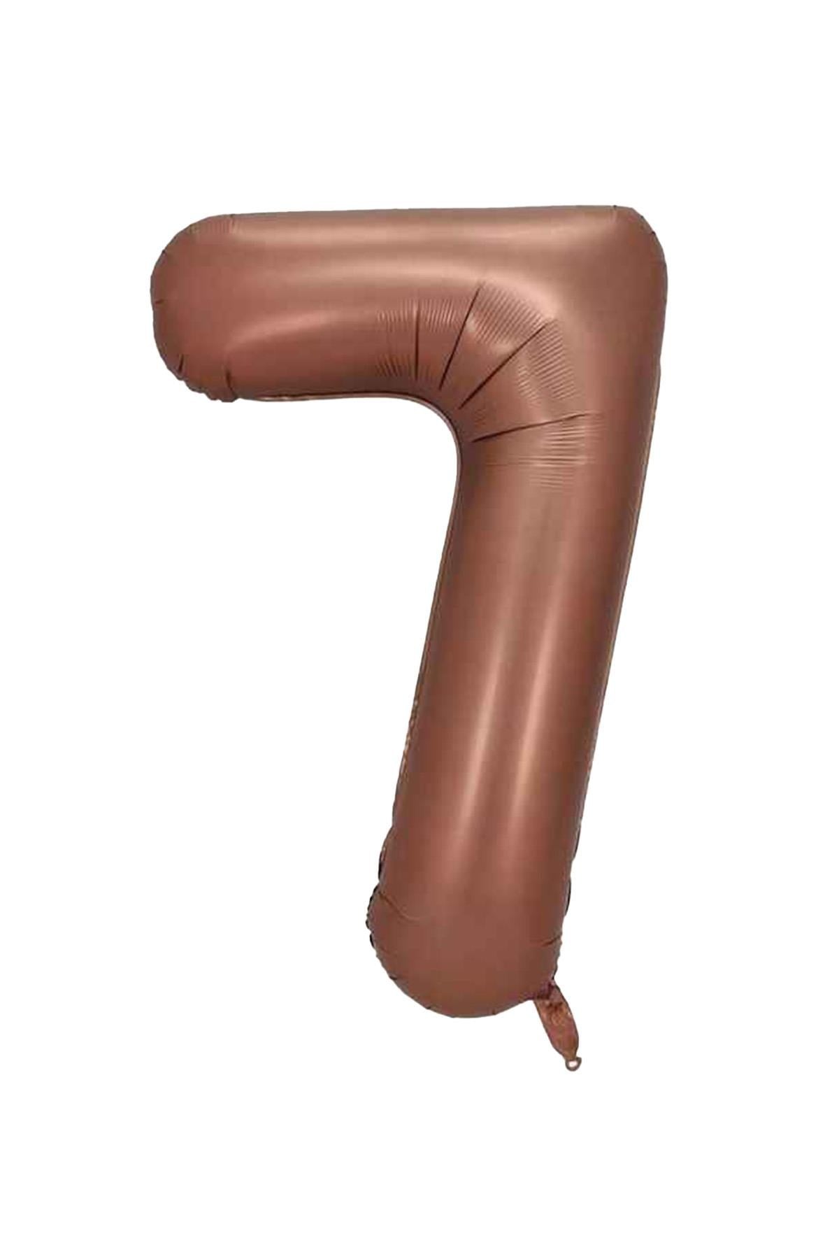 7 Rakam Karamel Folyo Balon 34 inç 76-82 cm