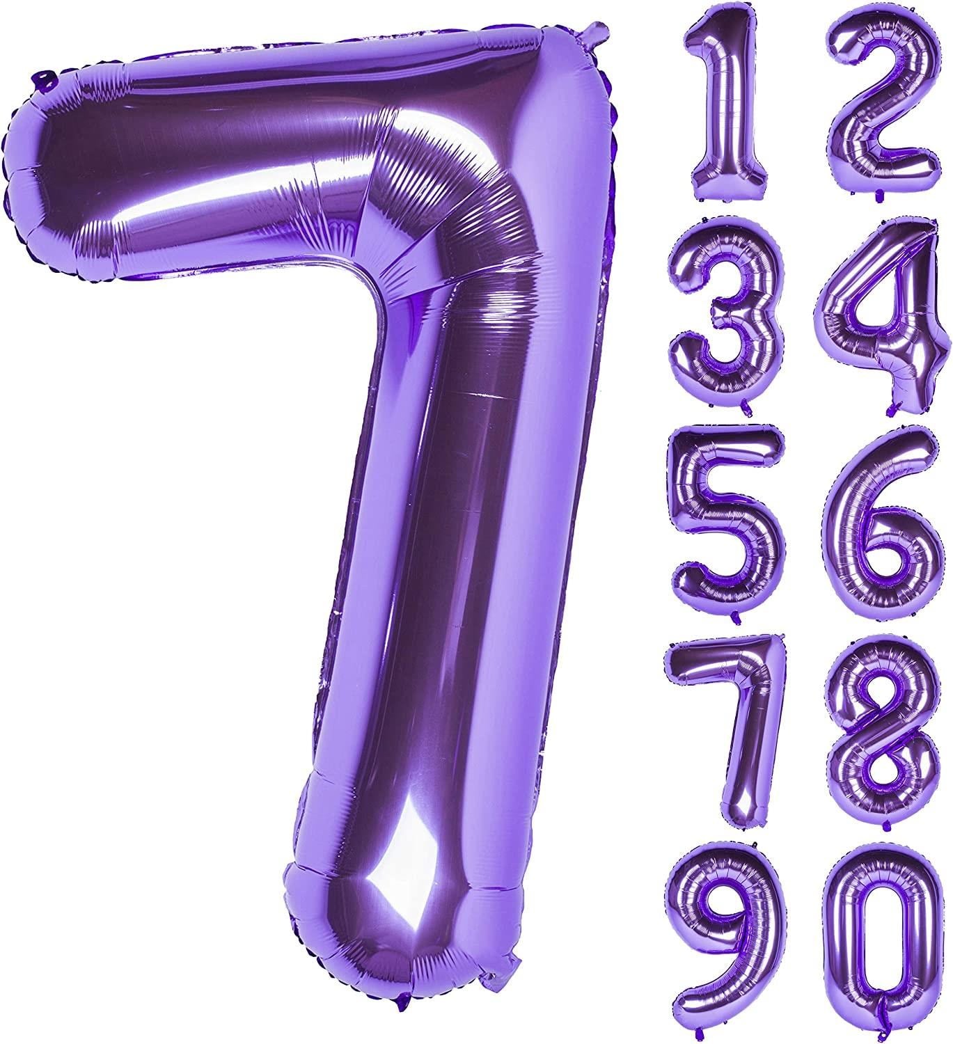 7 Yedi Rakam Mor Folyo Balon 32