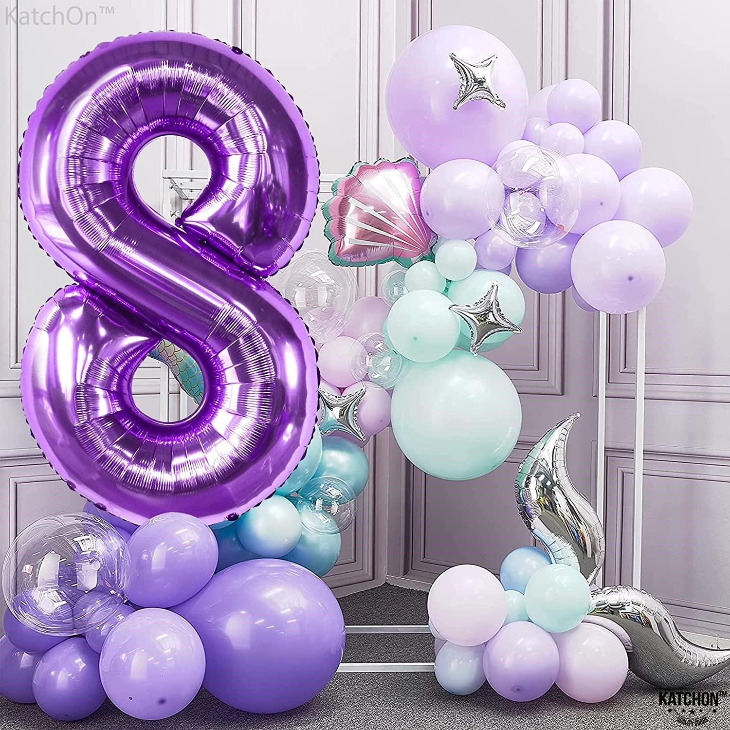 8 Sekiz Rakam Mor Folyo Balon 32