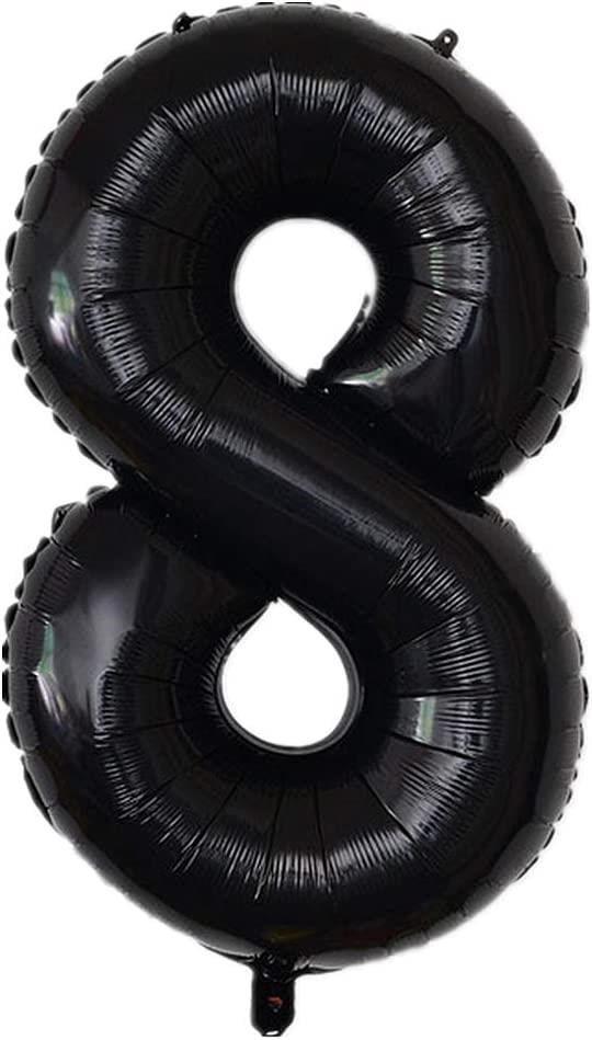 8 Siyah Rakam Folyo Balon 34