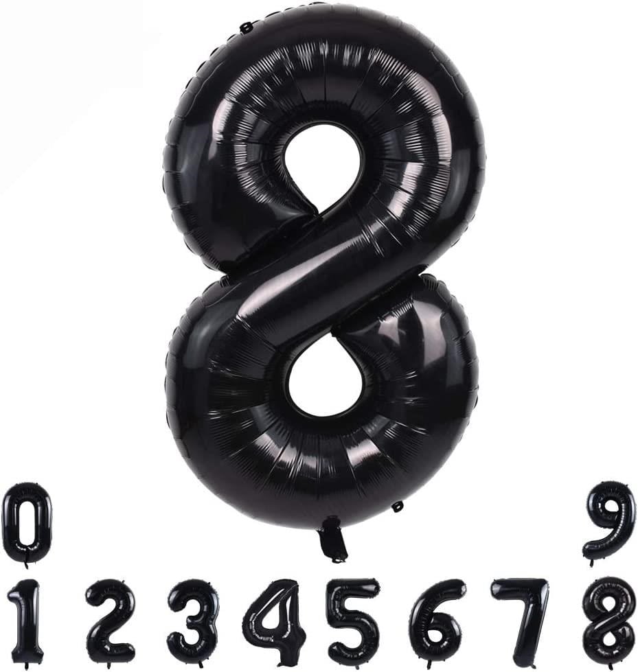 8 Siyah Rakam Folyo Balon 34