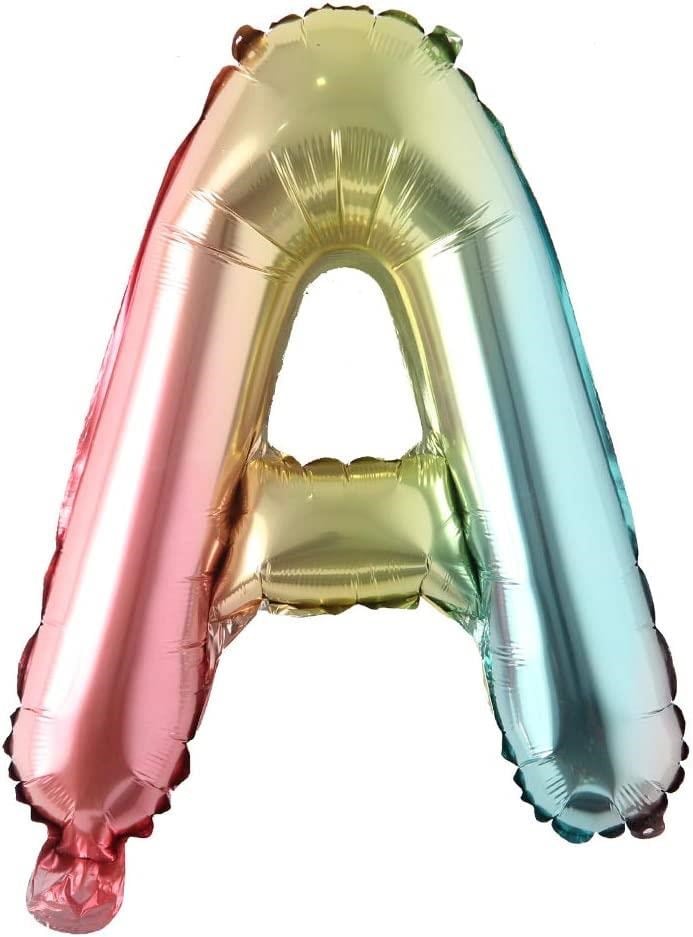 A Harf Gökkuşağı Folyo Balon16 İnç 36 cm