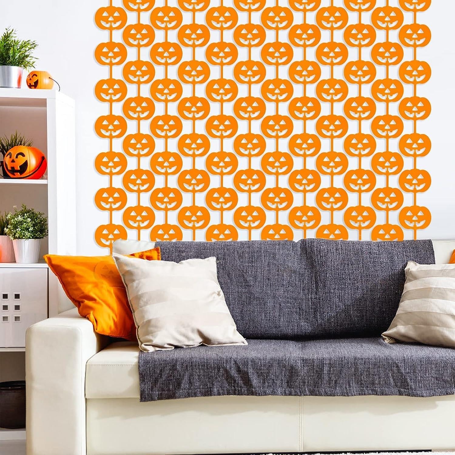 Balkabağı Kapı Perdesi Halloween Cadılar Bayramı Parti Malzemesi