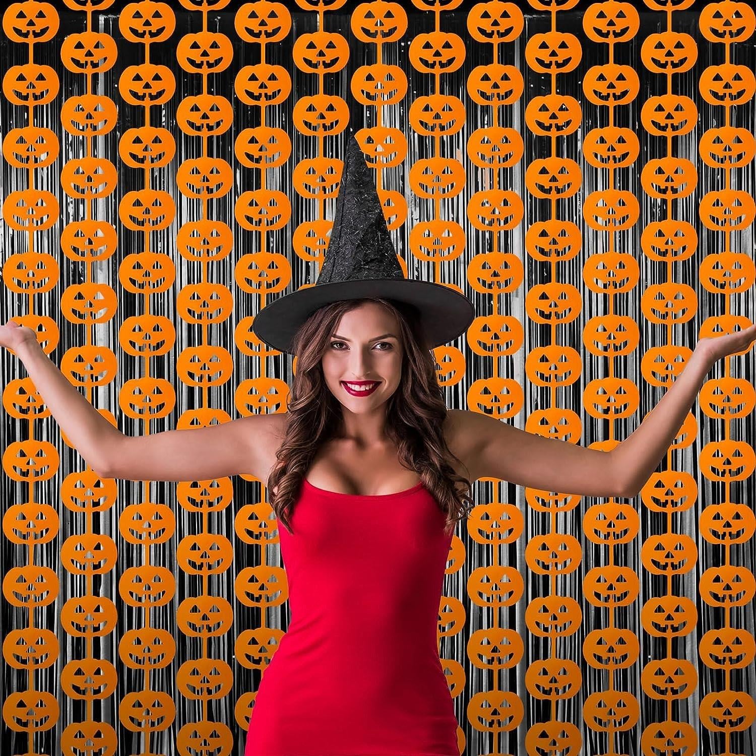 Balkabağı Kapı Perdesi Halloween Cadılar Bayramı Parti Malzemesi