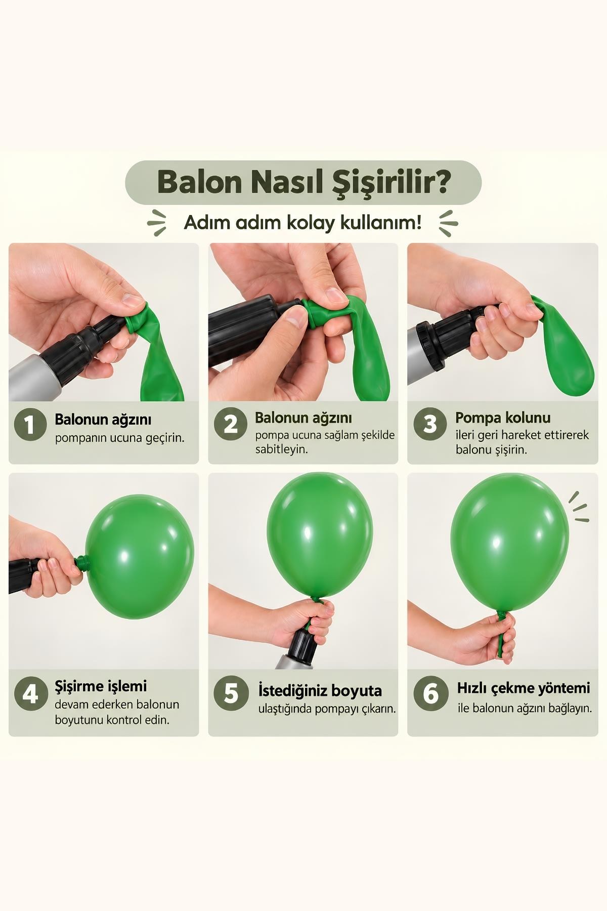 Balon Şişirme Pompası El Tipi Manuel