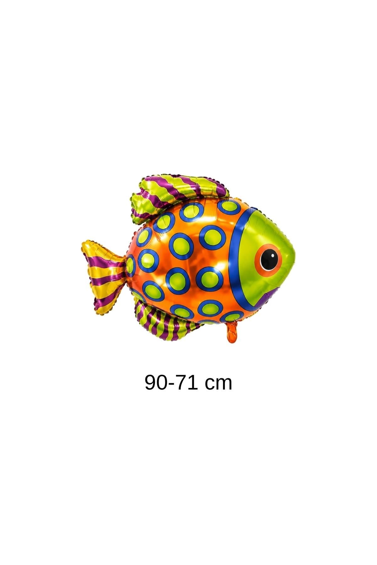 Benekli Balık Folyo Balon 90 × 71 cm – Deniz Altı ve Okyanus Temalı Parti Süsü